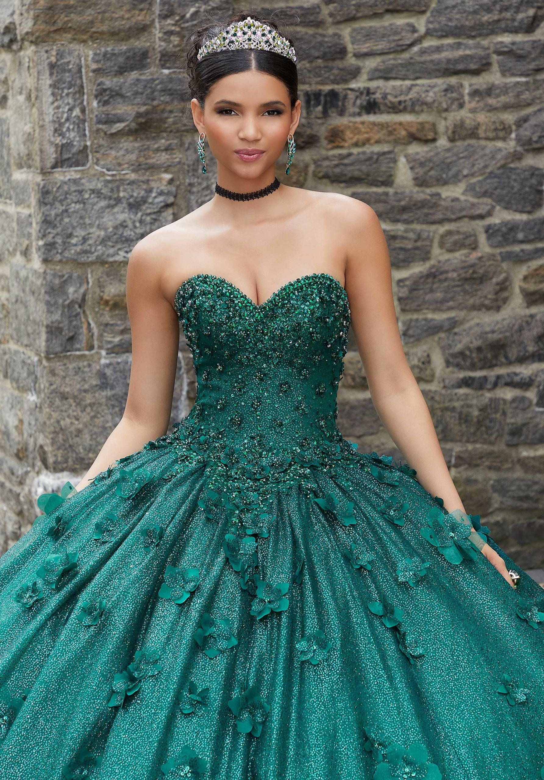 Allover Glitter Tulle Quinceañera Dress - Image 2