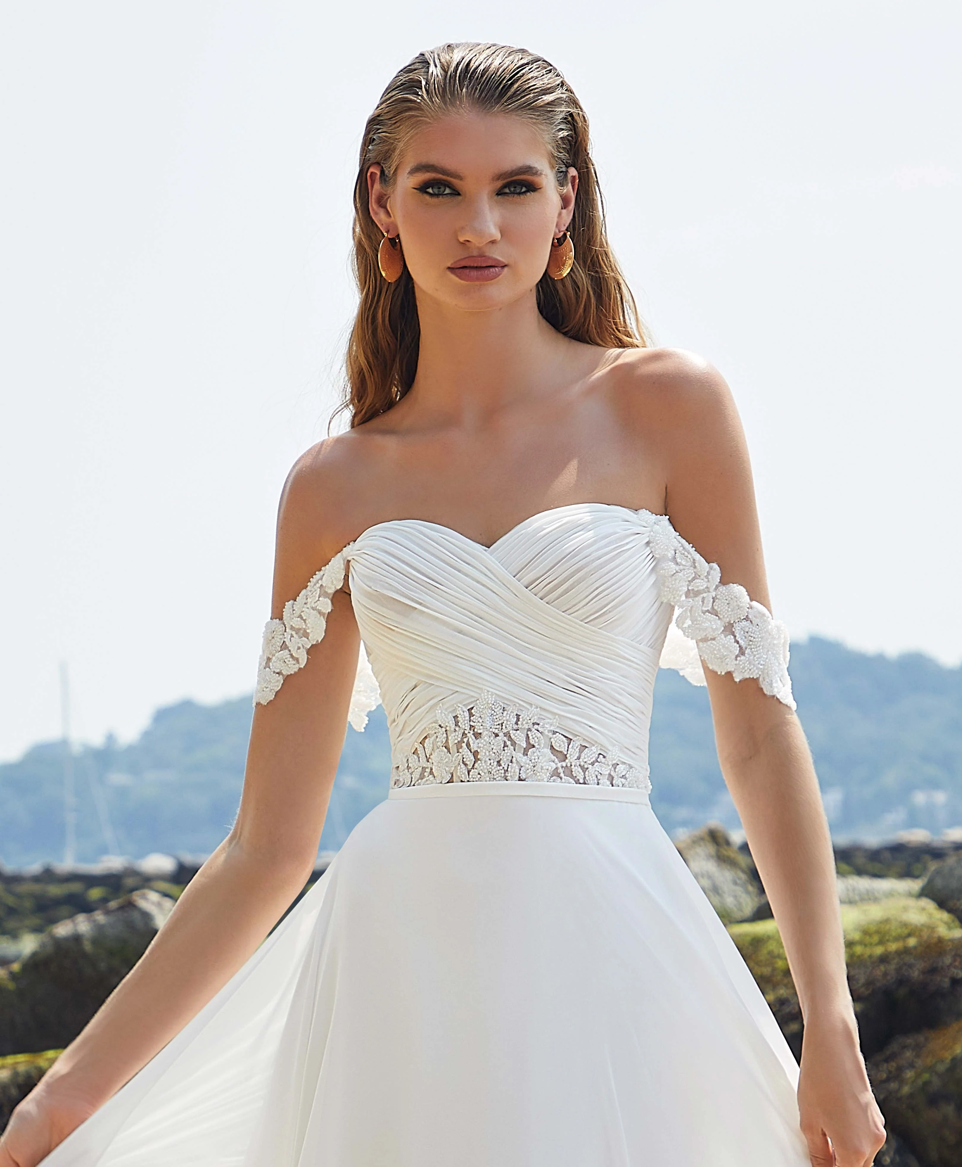 Beaded Embroidery on Net Sleeves