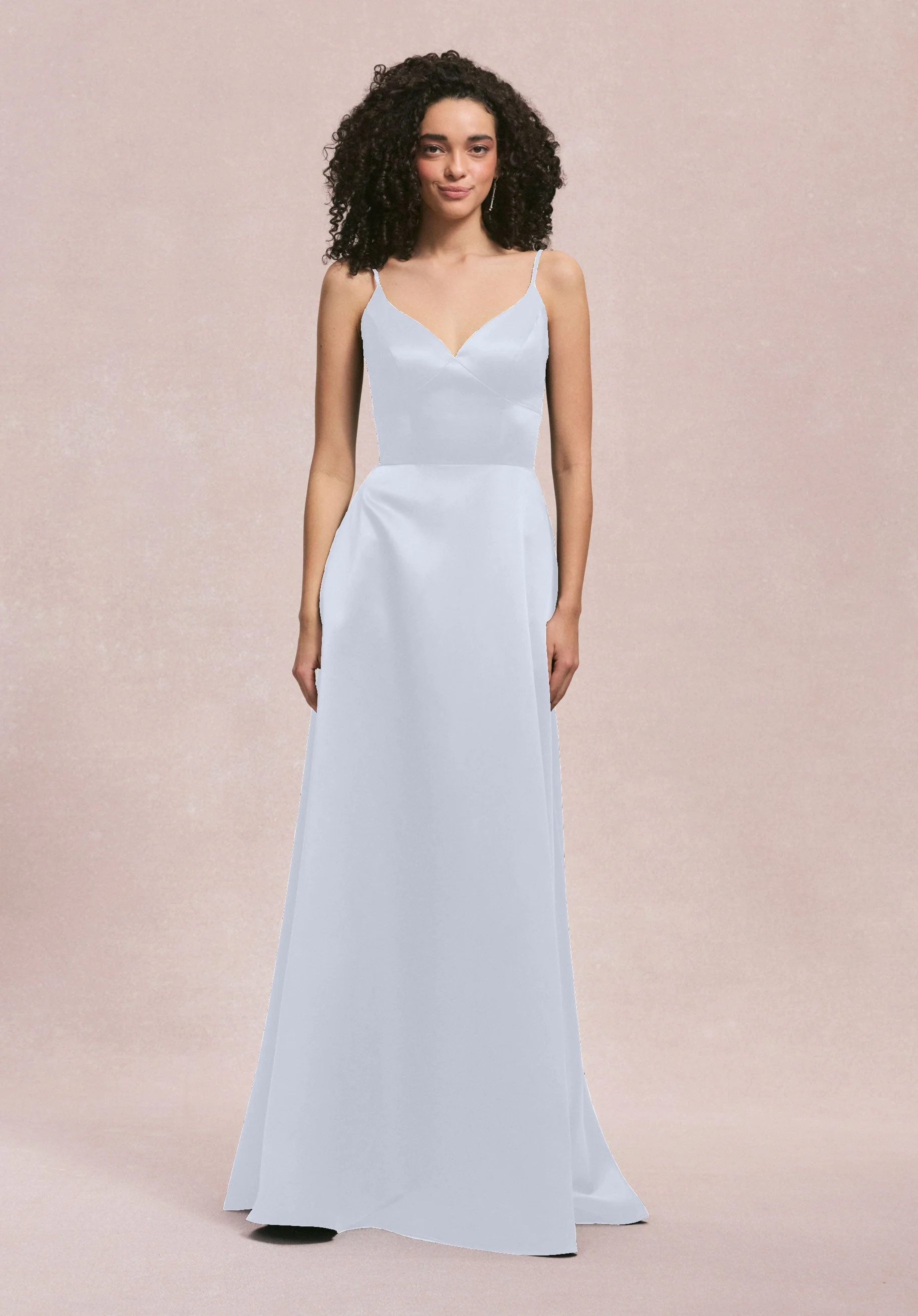 Cat Eye Satin Bridesmaid Dress with Keyhole Back - Image 30