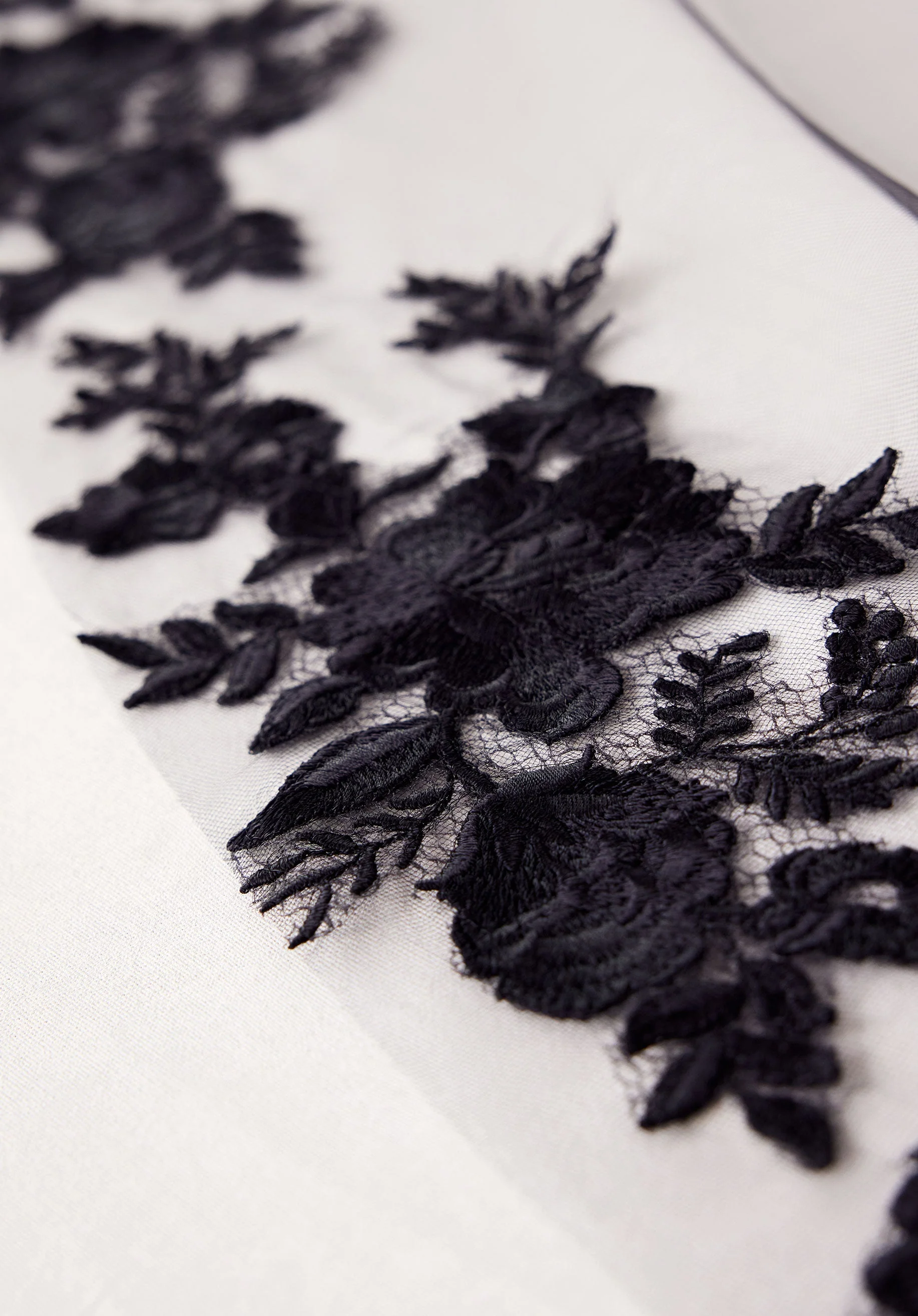 Cathedral Length Veil with Colorful Embroidered Floral Appliqués - Image 6