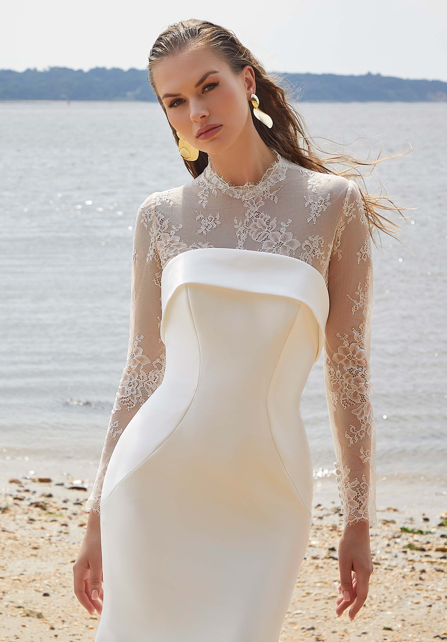 Chantilly Lace Button Back Jacket