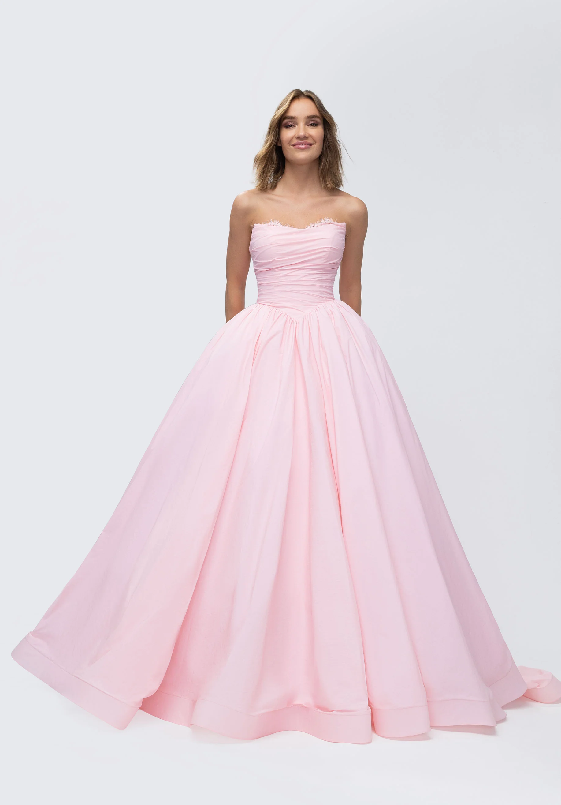 Chantilly Lace Peek-A-Boo Basque Waist Taffeta Party Dress - Image 3