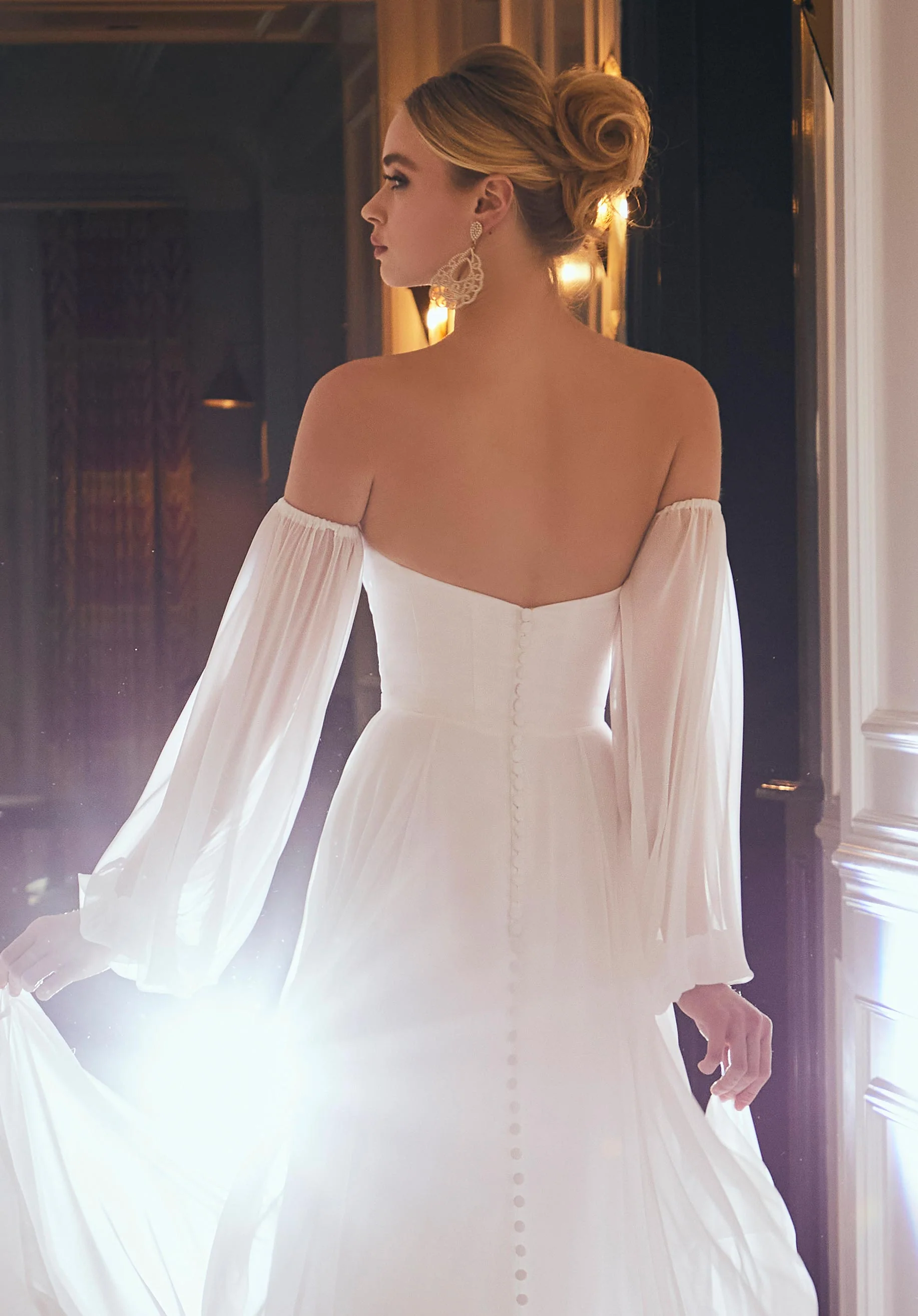 Chiffon Bishop Sleeves - Image 2