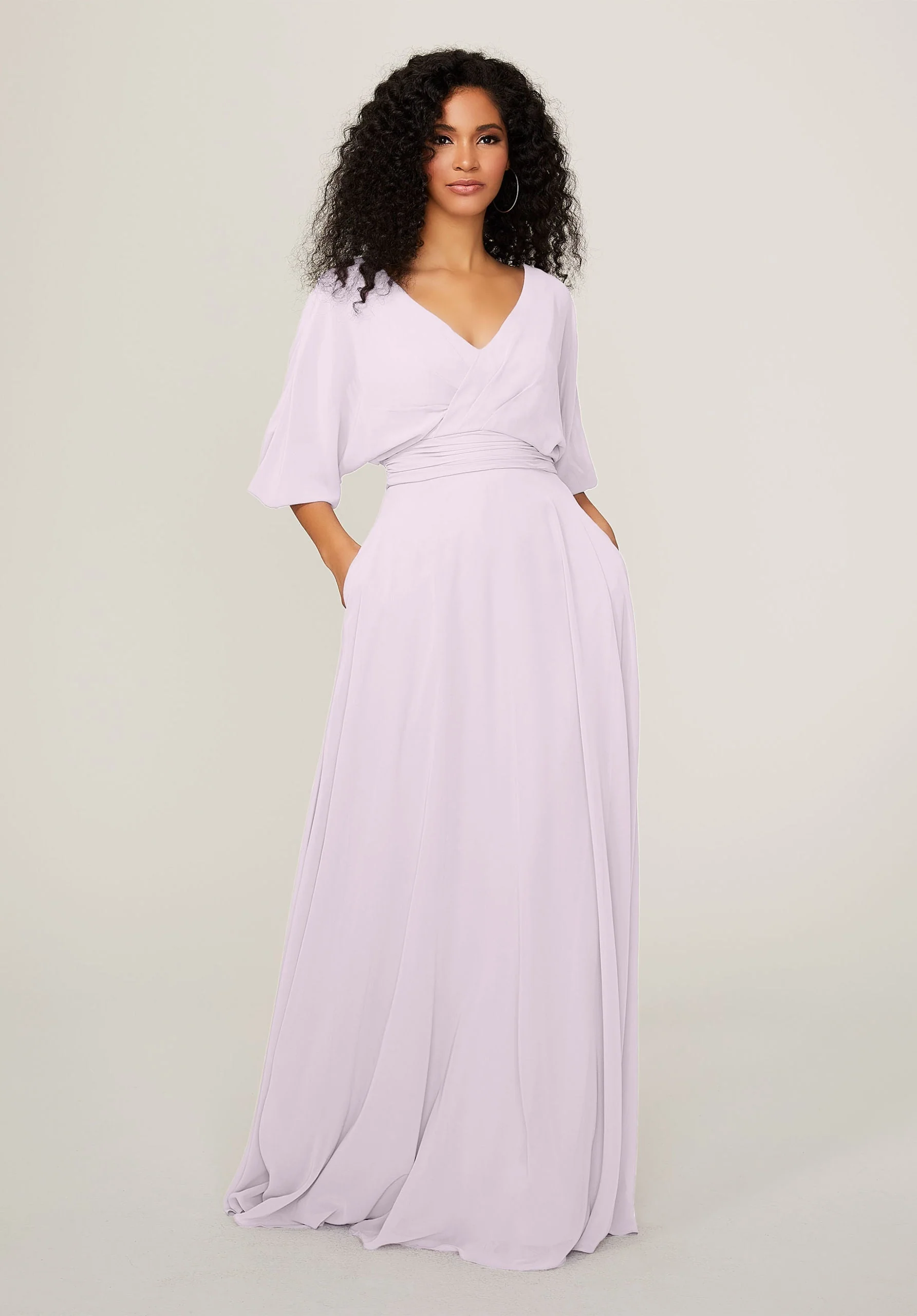 Chiffon Bridesmaid Dress with Ruched Waist - Image 12