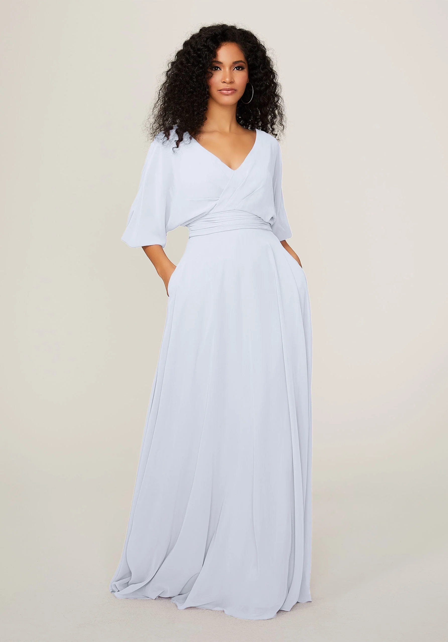 Chiffon Bridesmaid Dress with Ruched Waist - Image 13