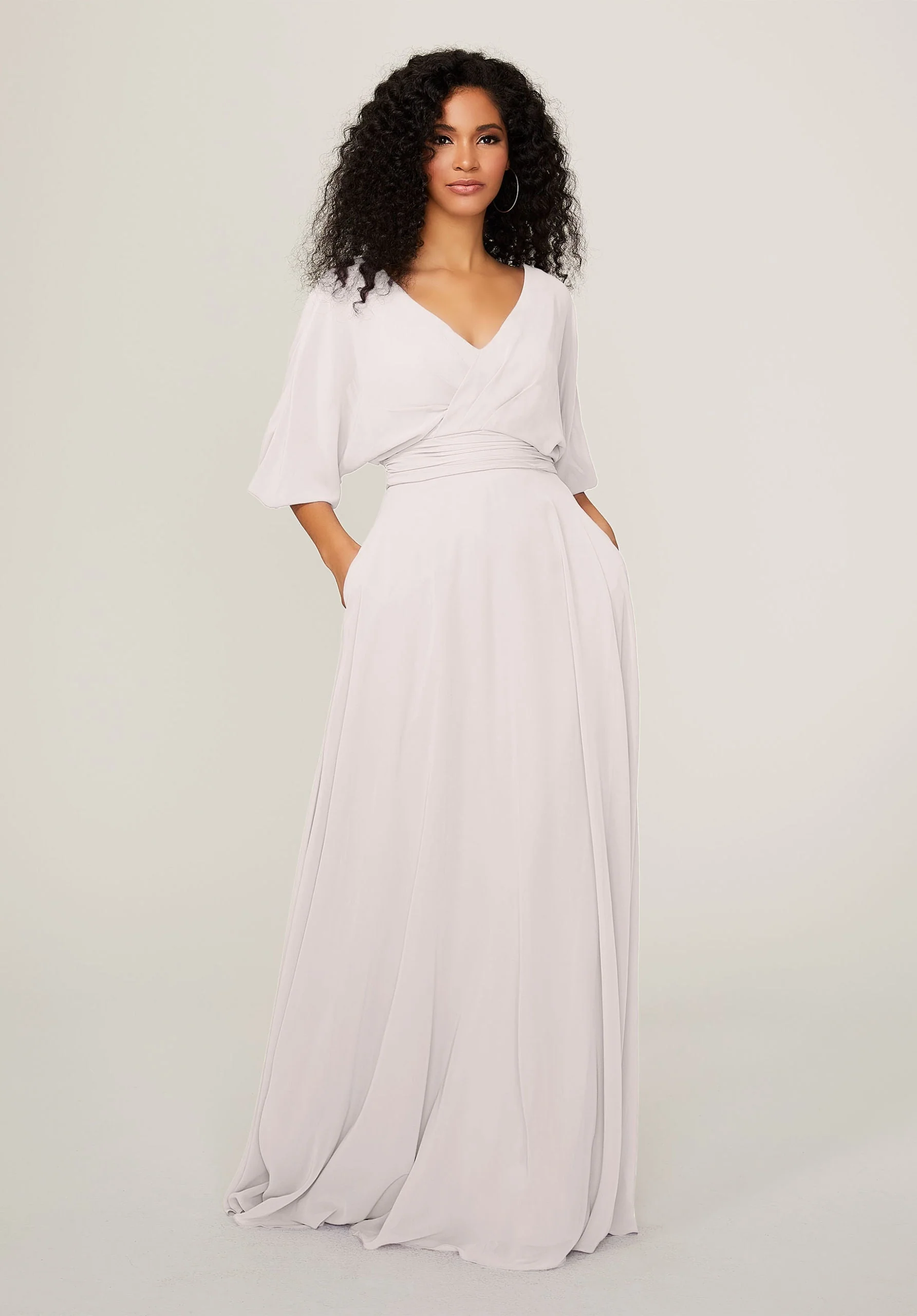 Chiffon Bridesmaid Dress with Ruched Waist - Image 7