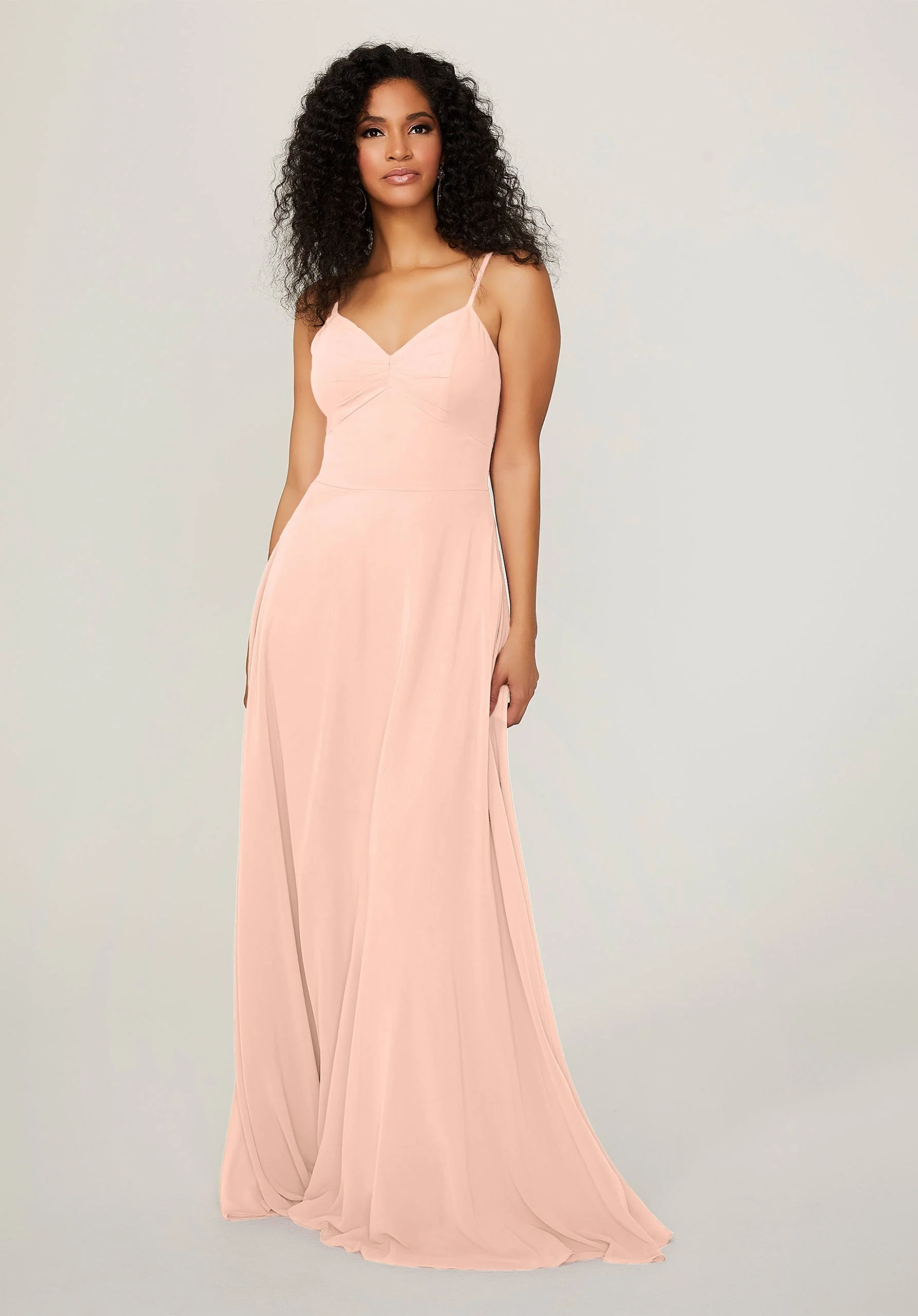 Chiffon Bridesmaid Dress with Tie Back Keyhole - Image 10