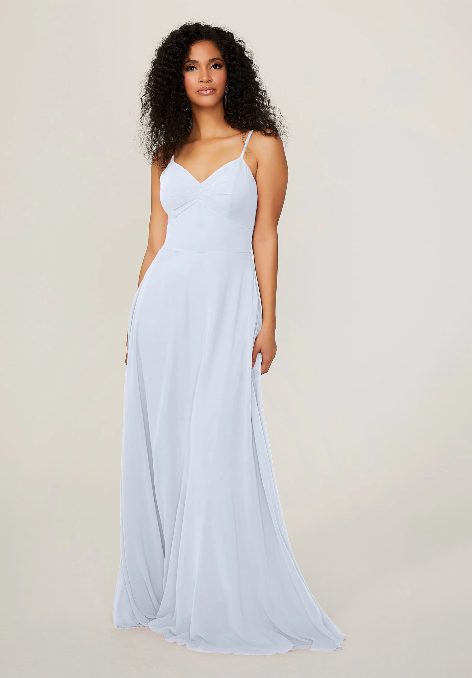 Chiffon Bridesmaid Dress with Tie Back Keyhole - Image 12