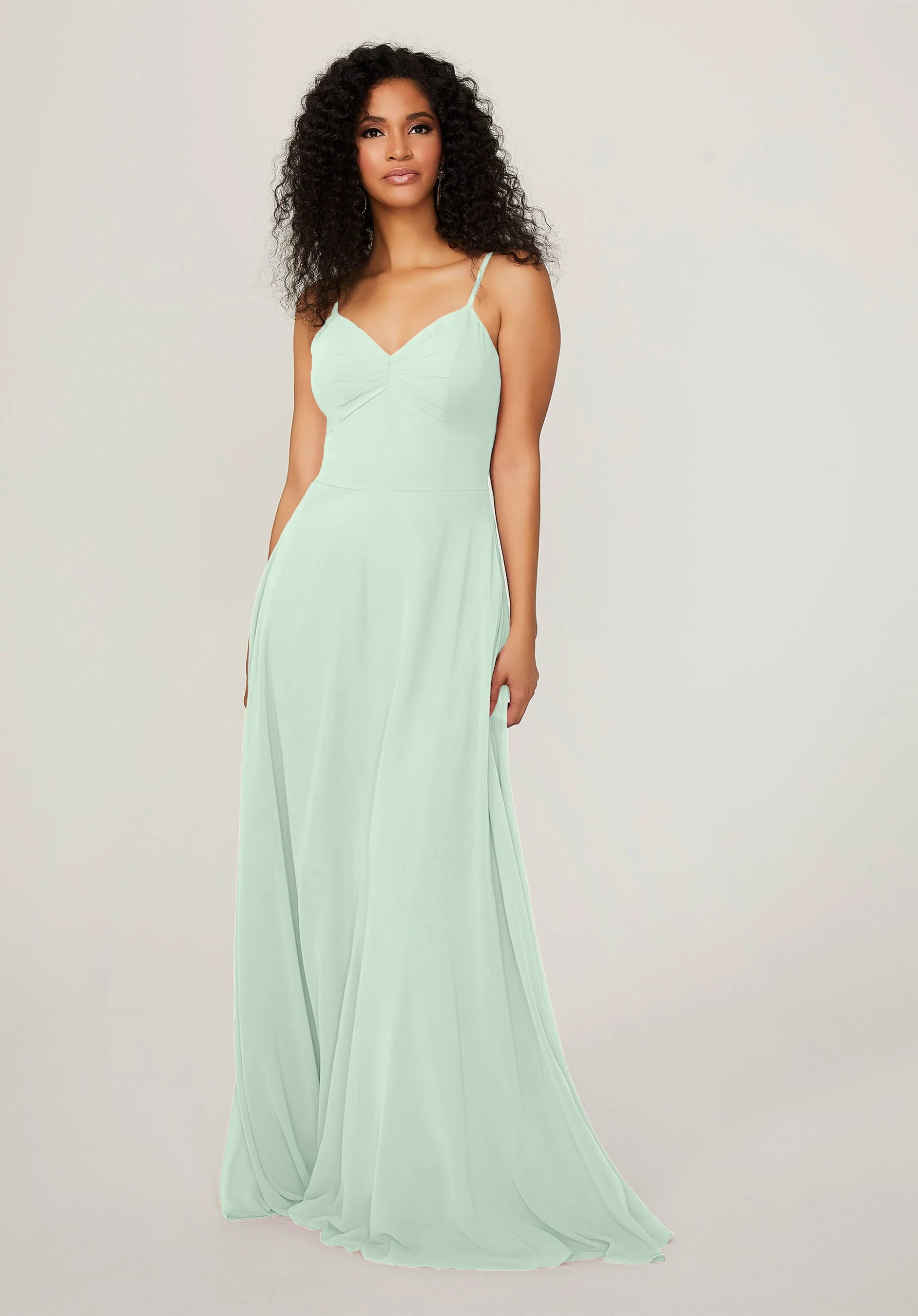 Chiffon Bridesmaid Dress with Tie Back Keyhole - Image 14