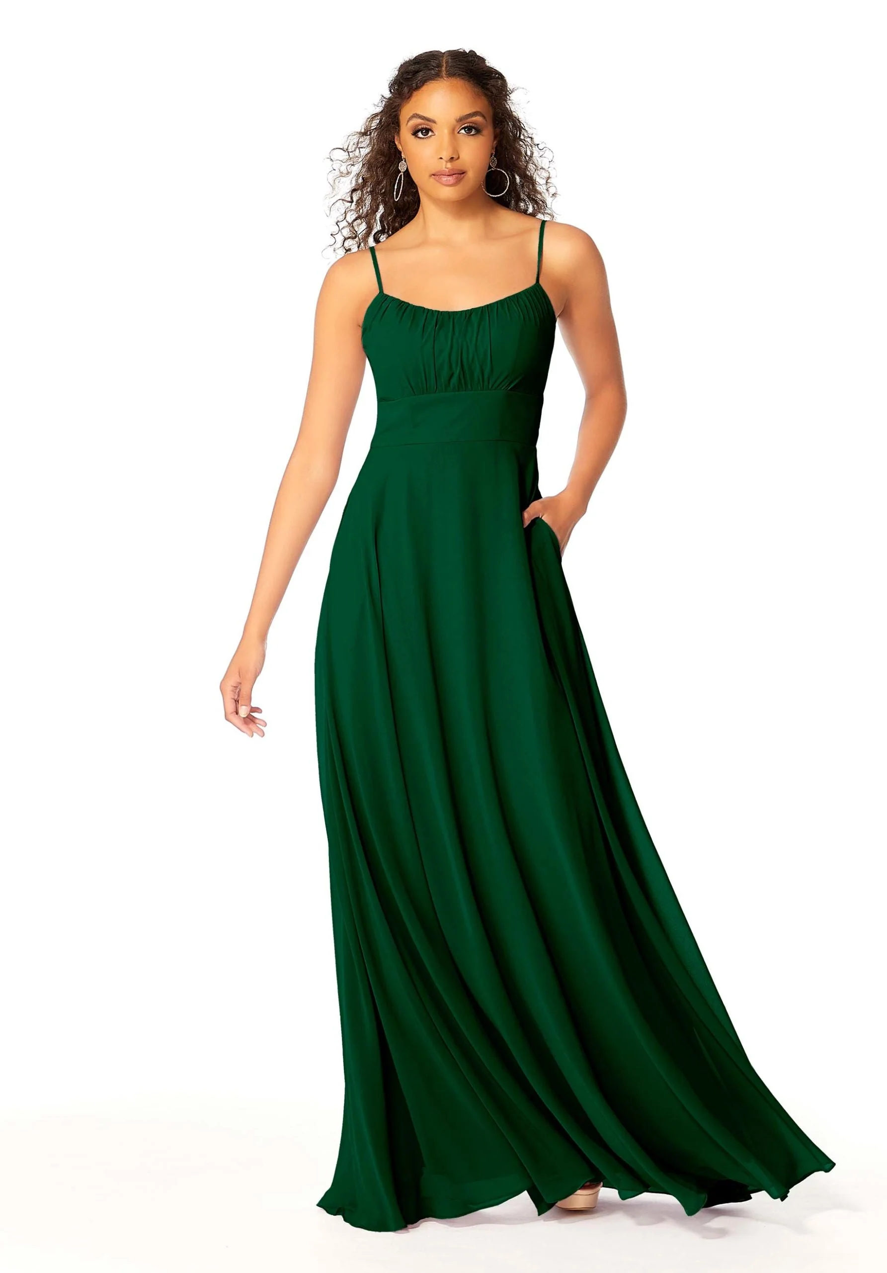 Chiffon Bridesmaids Dress with Ruched Bodice - Image 26