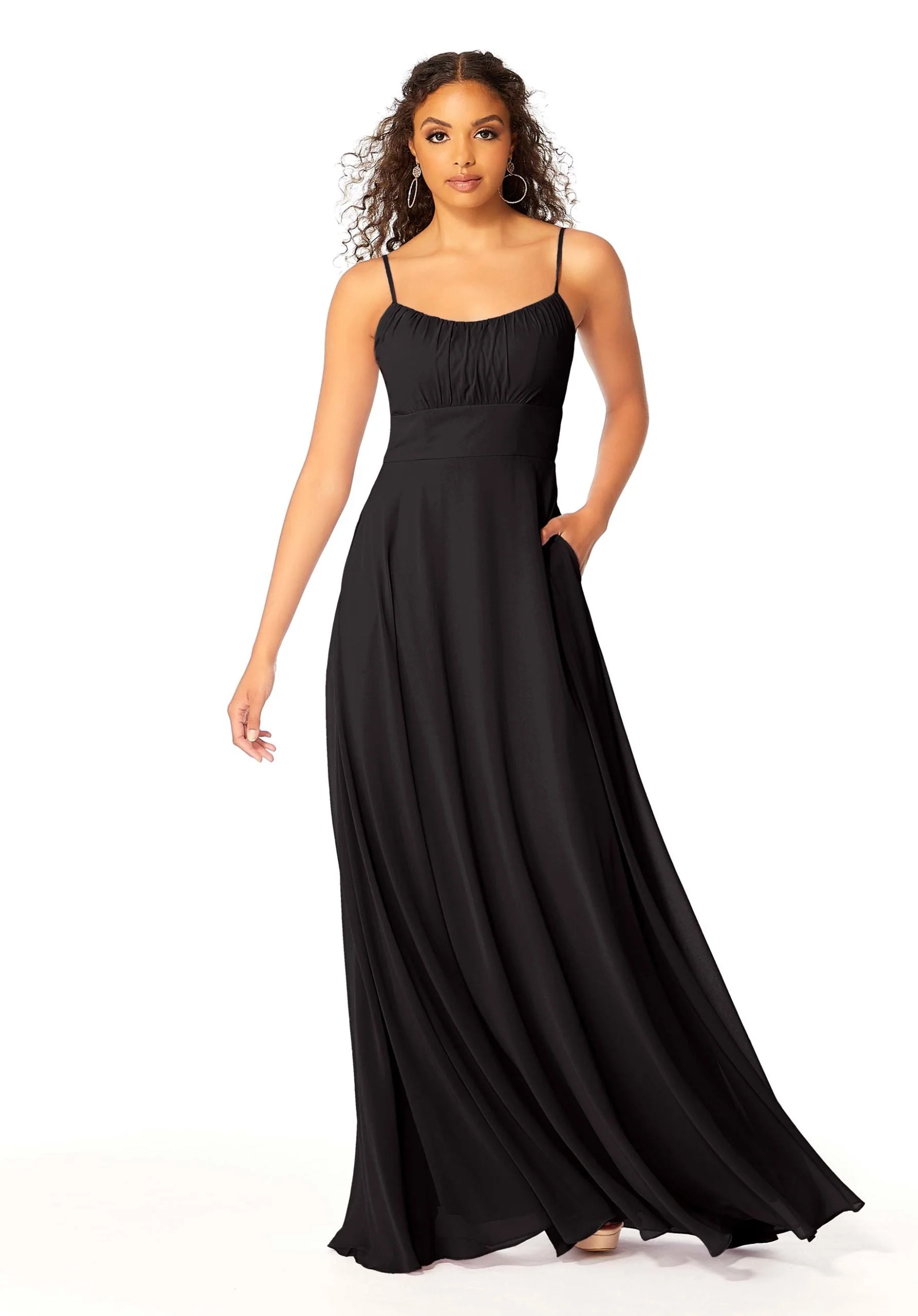 Chiffon Bridesmaids Dress with Ruched Bodice - Image 7