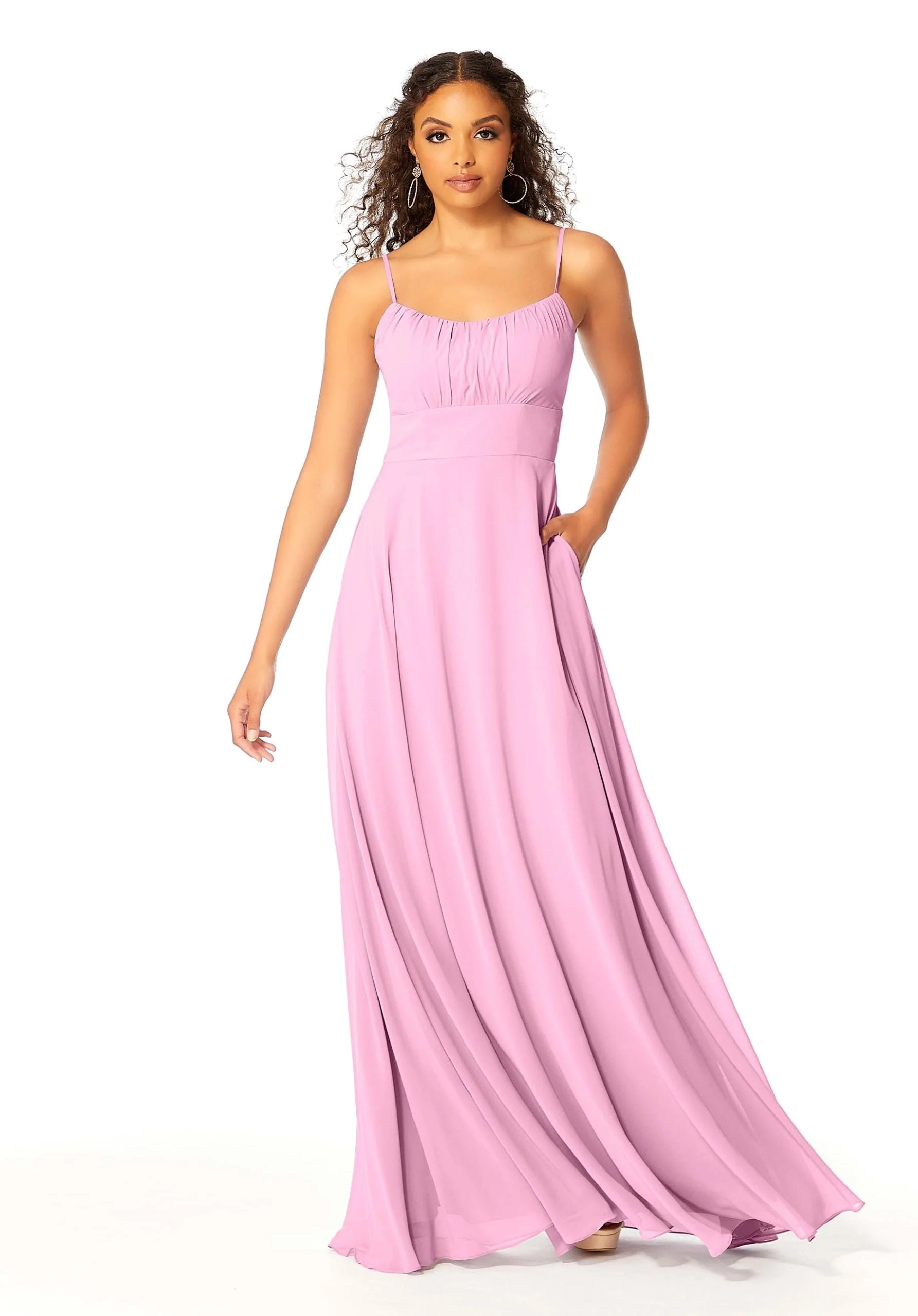 Chiffon Bridesmaids Dress with Ruched Bodice - Image 8