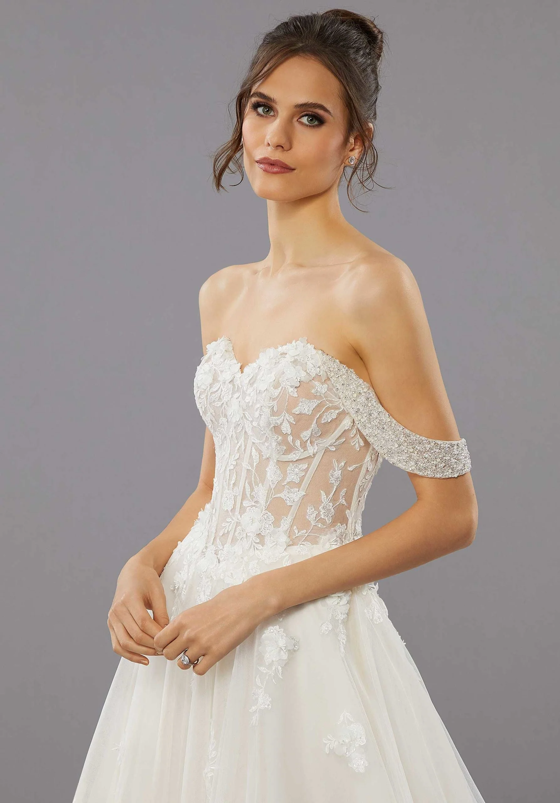 Crystal and Pearl Beaded Sleeves