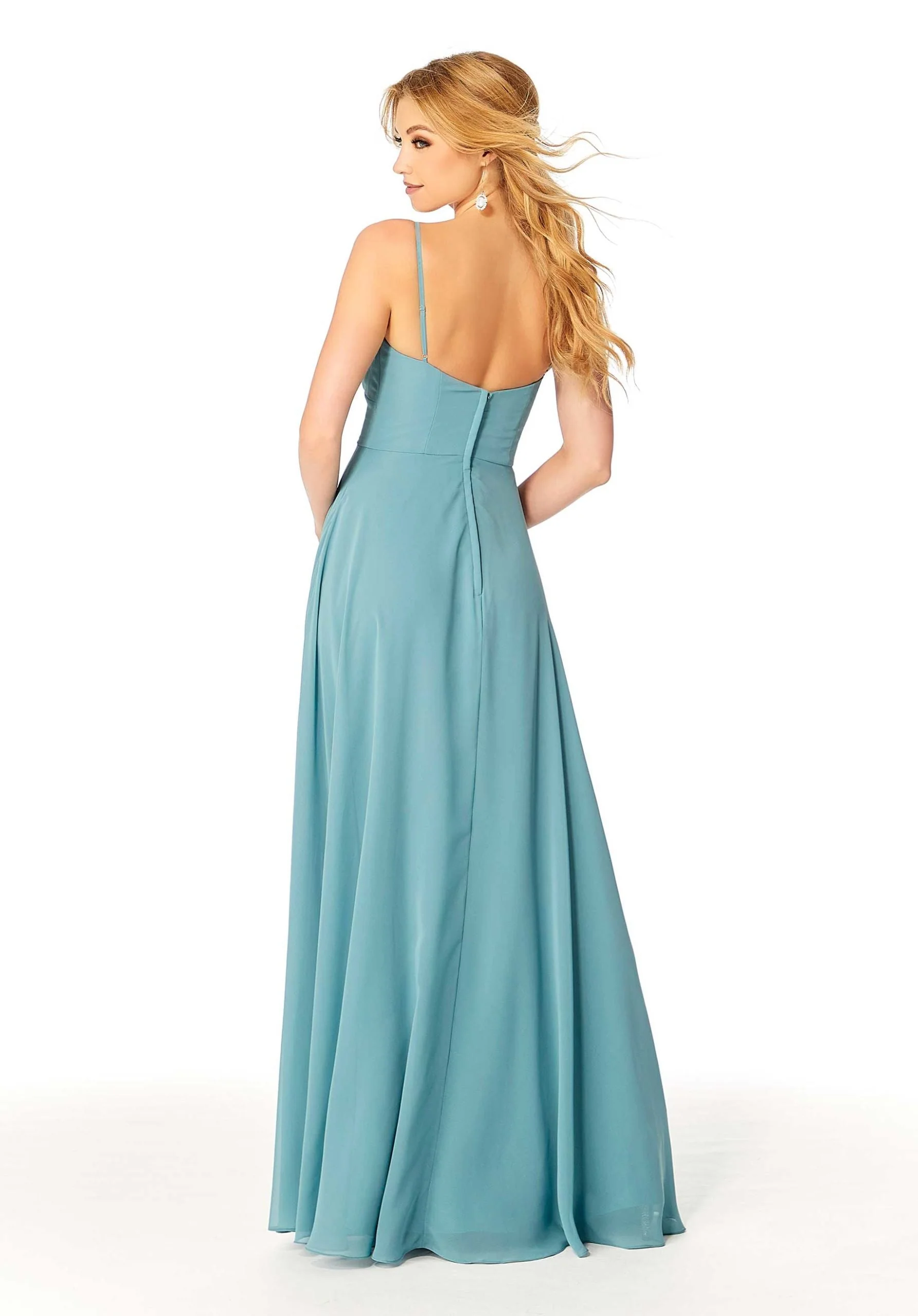 Draped Empire Chiffon Bridesmaid Dress - Image 2