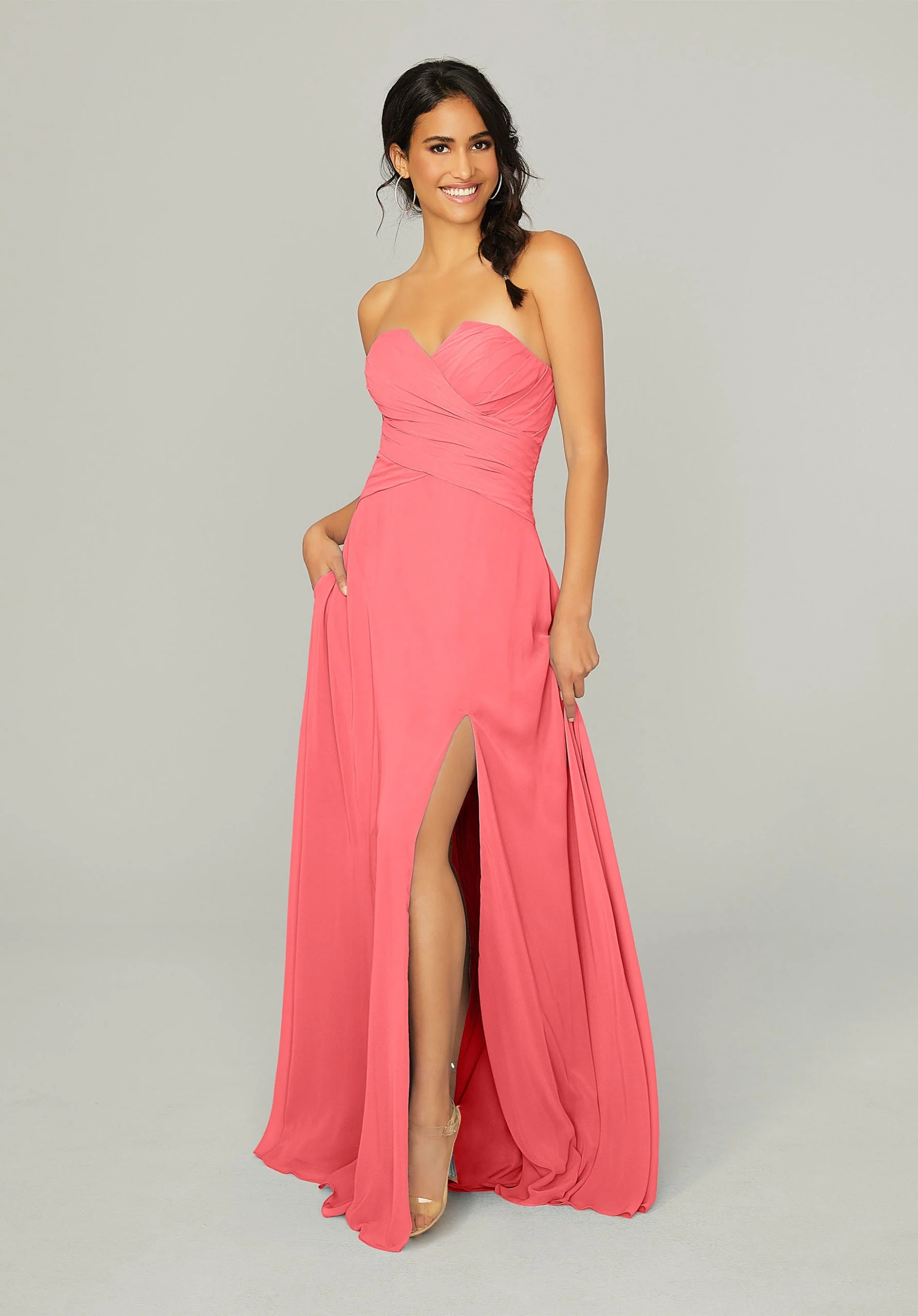 Draped, Sweetheart Bridesmaid Dress - Image 19
