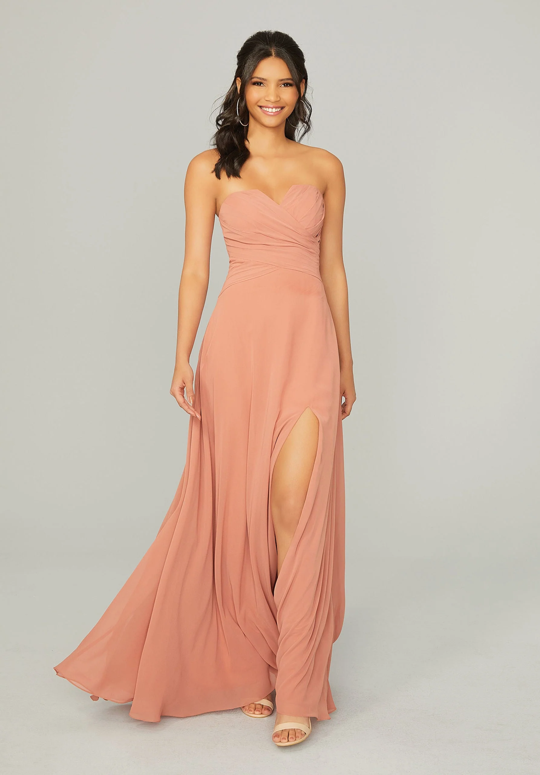 Draped, Sweetheart Bridesmaid Dress - Image 3