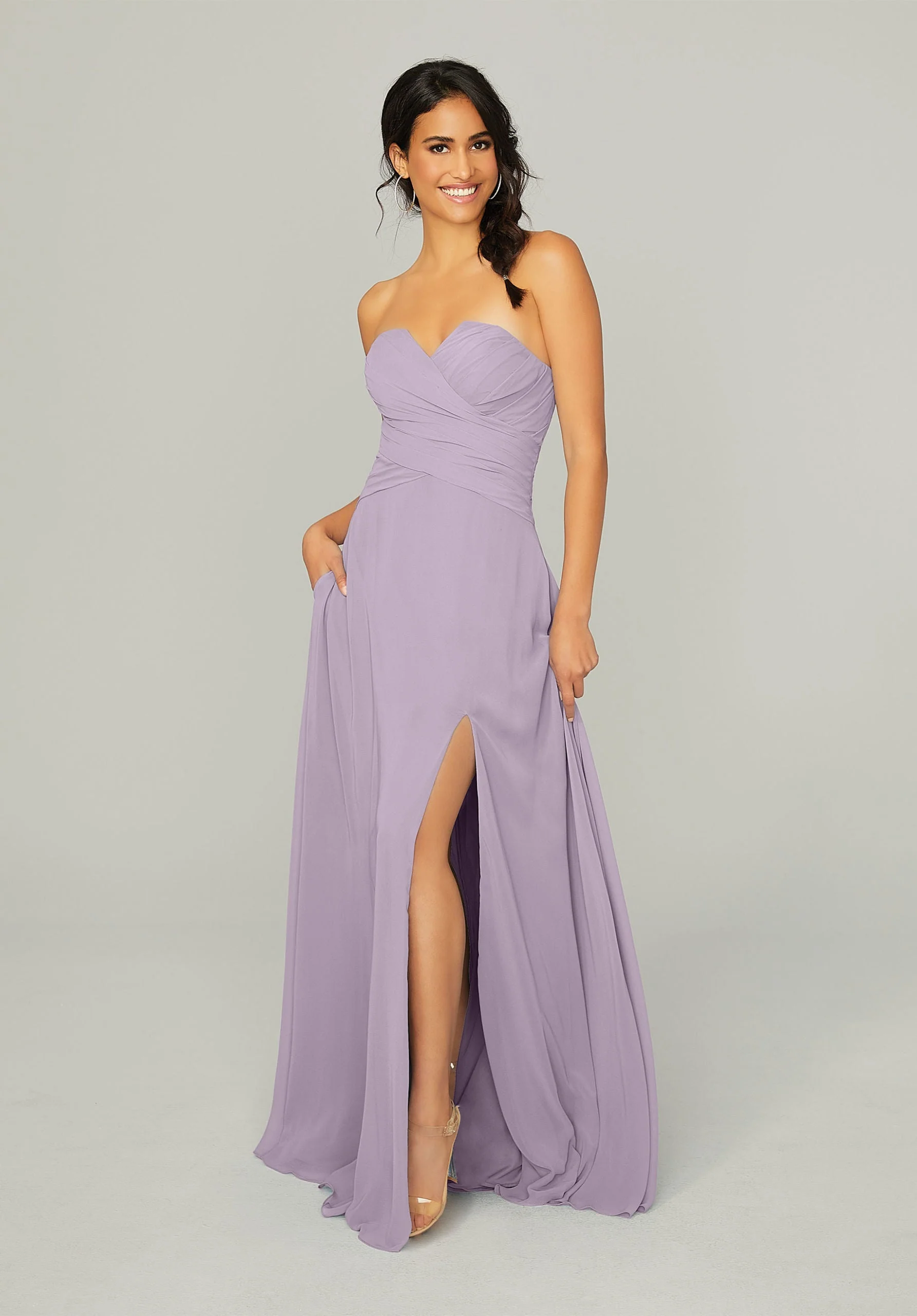 Draped, Sweetheart Bridesmaid Dress - Image 33
