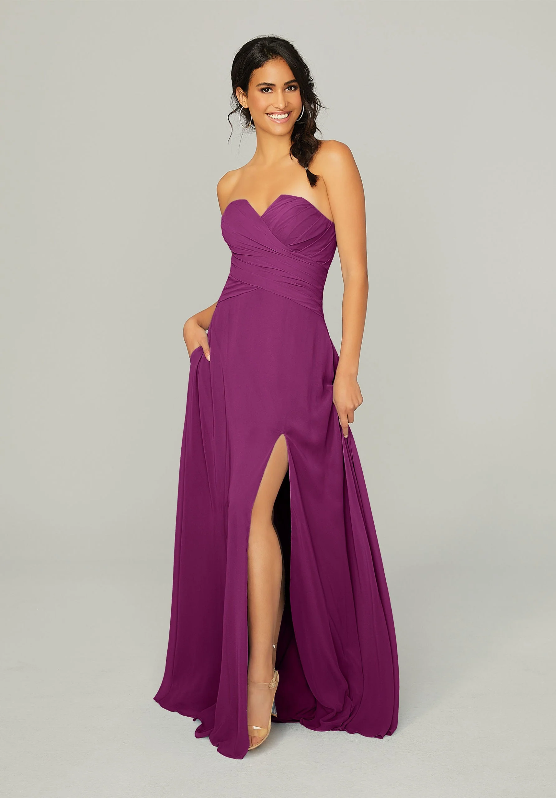 Draped, Sweetheart Bridesmaid Dress - Image 38