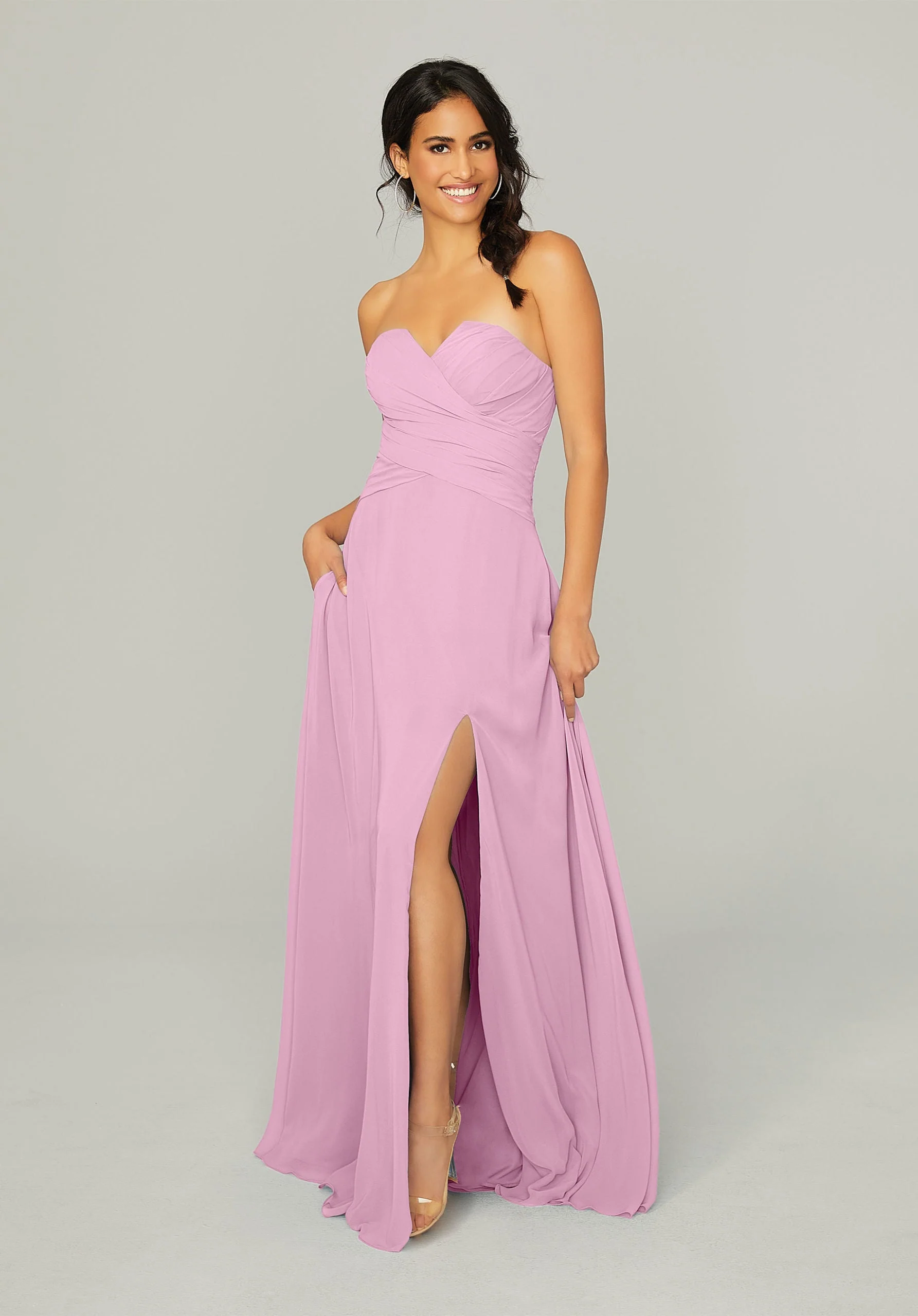 Draped, Sweetheart Bridesmaid Dress - Image 41