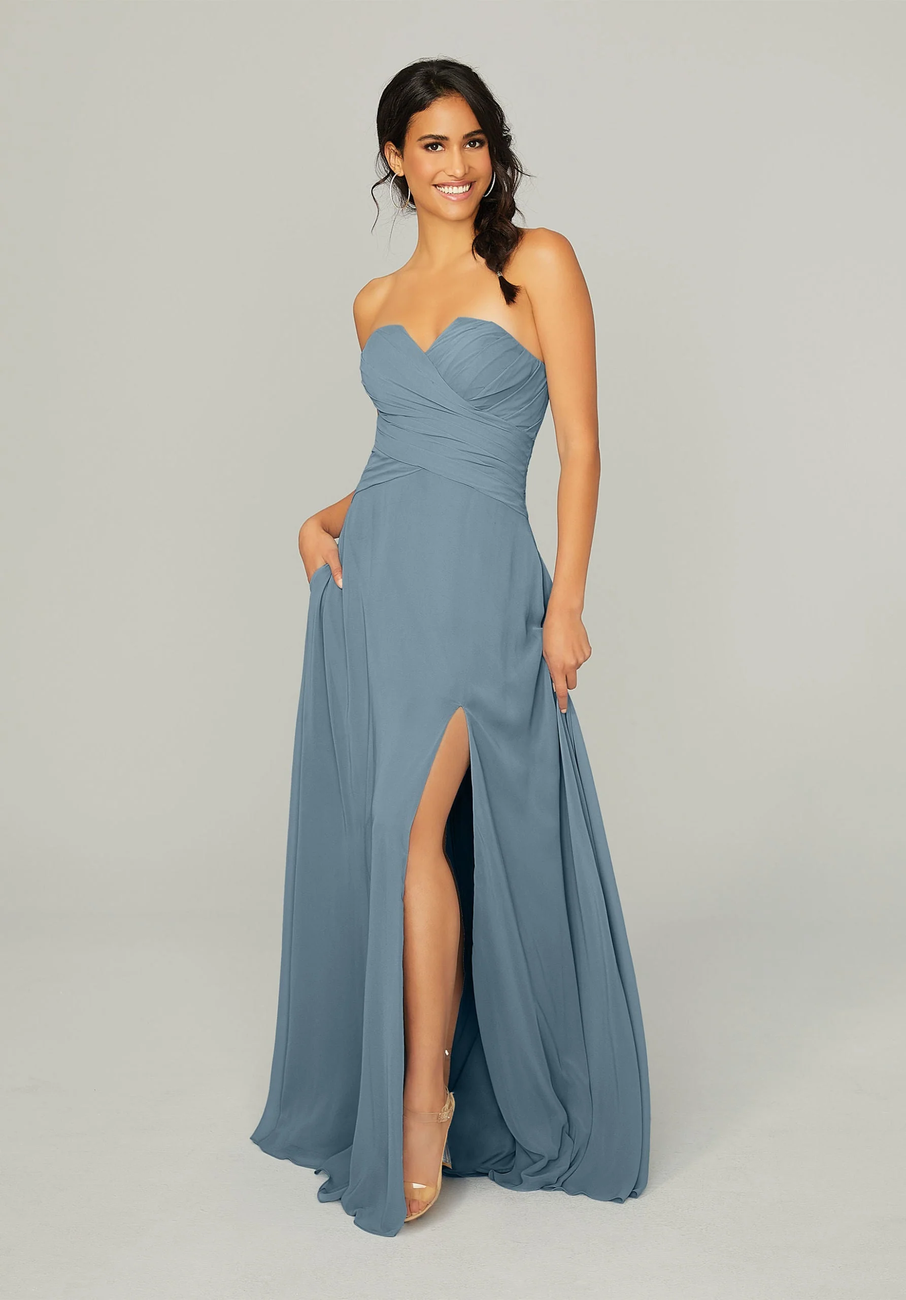 Draped, Sweetheart Bridesmaid Dress - Image 48