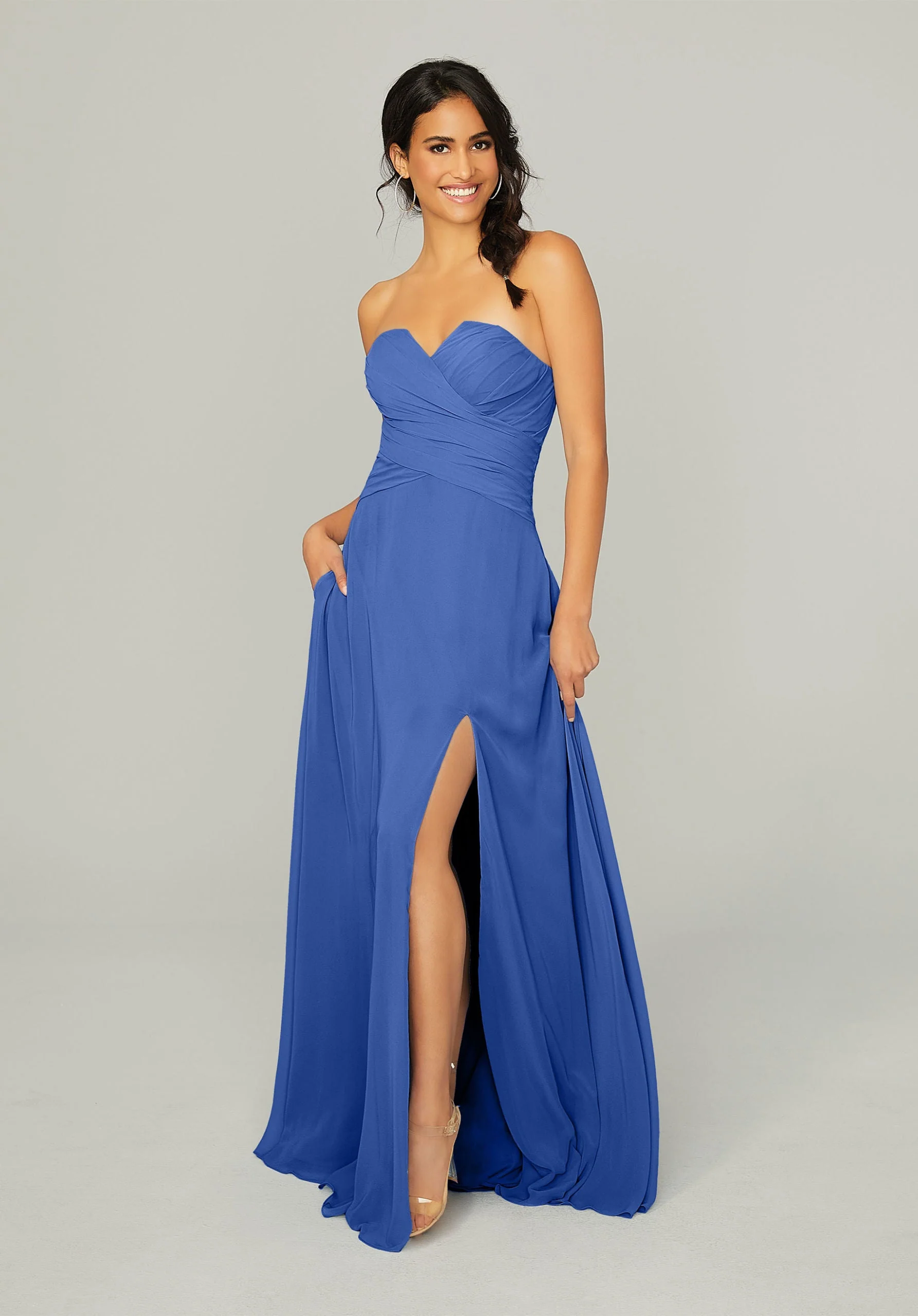 Draped, Sweetheart Bridesmaid Dress - Image 5