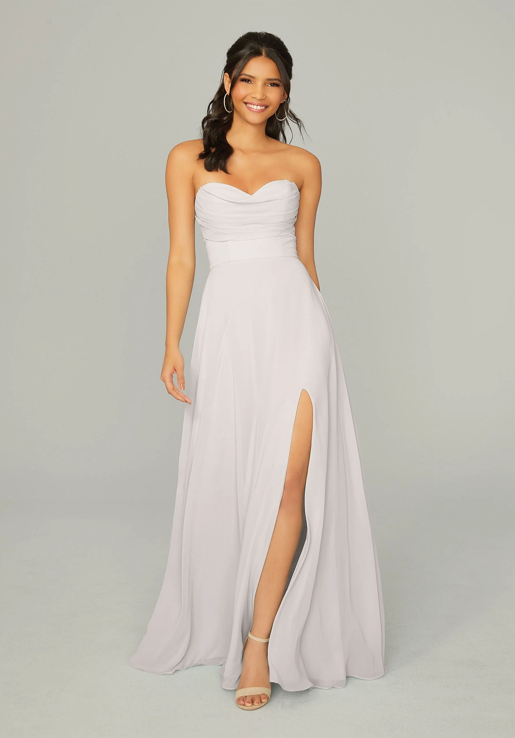 Draped Sweetheart Chiffon Bridesmaid Dress - Image 11