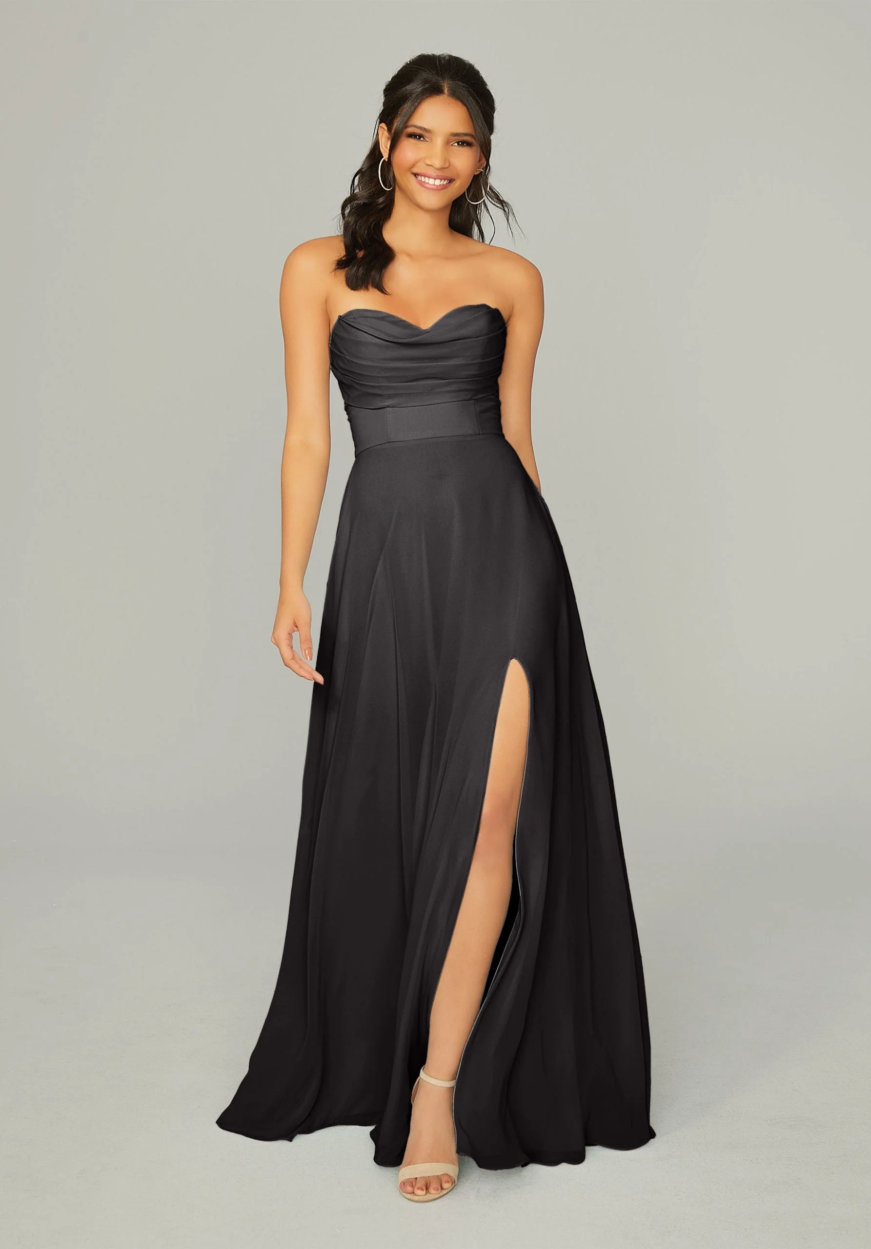 Draped Sweetheart Chiffon Bridesmaid Dress - Image 14