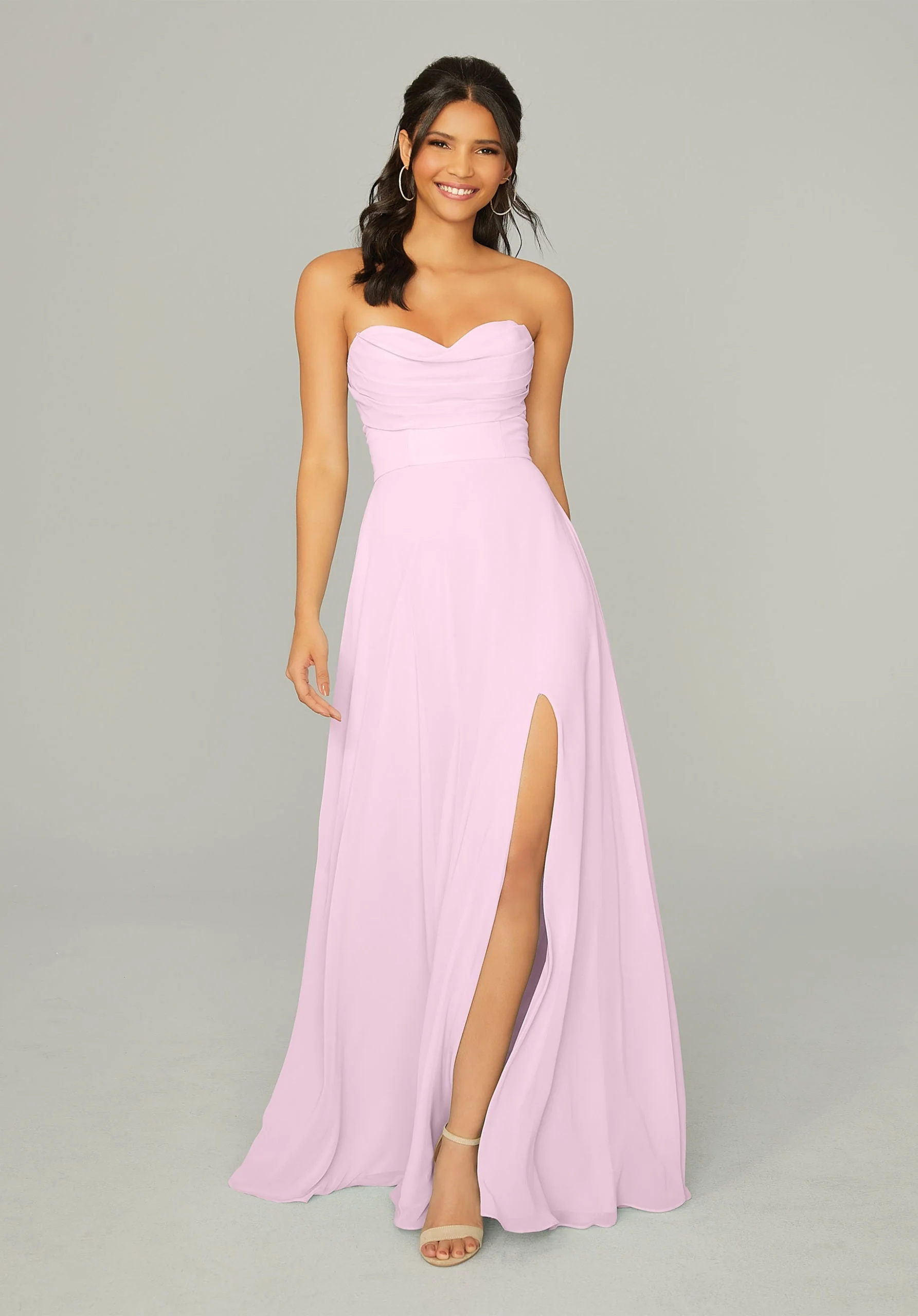 Draped Sweetheart Chiffon Bridesmaid Dress - Image 15