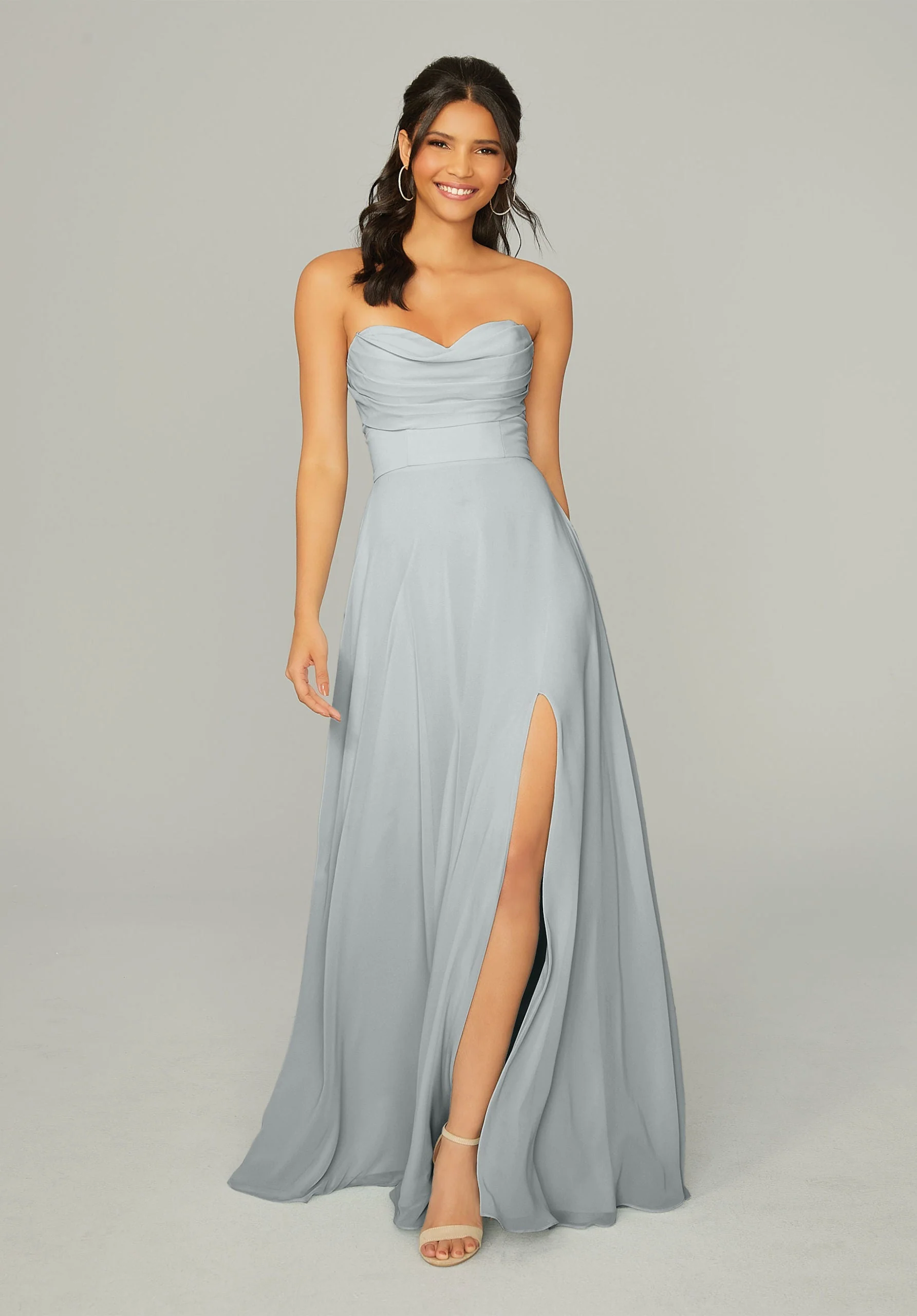 Draped Sweetheart Chiffon Bridesmaid Dress - Image 28