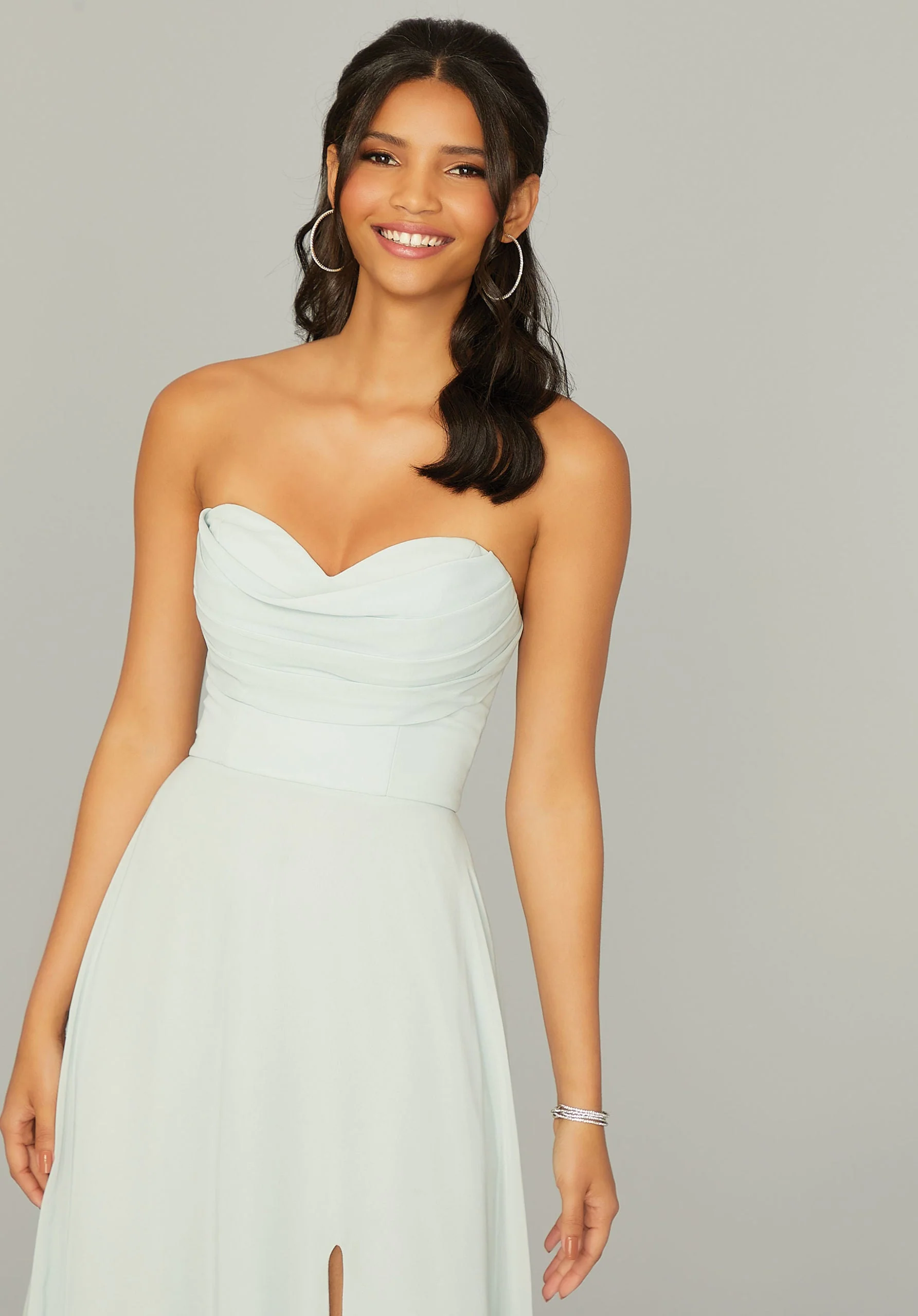 Draped Sweetheart Chiffon Bridesmaid Dress - Image 3