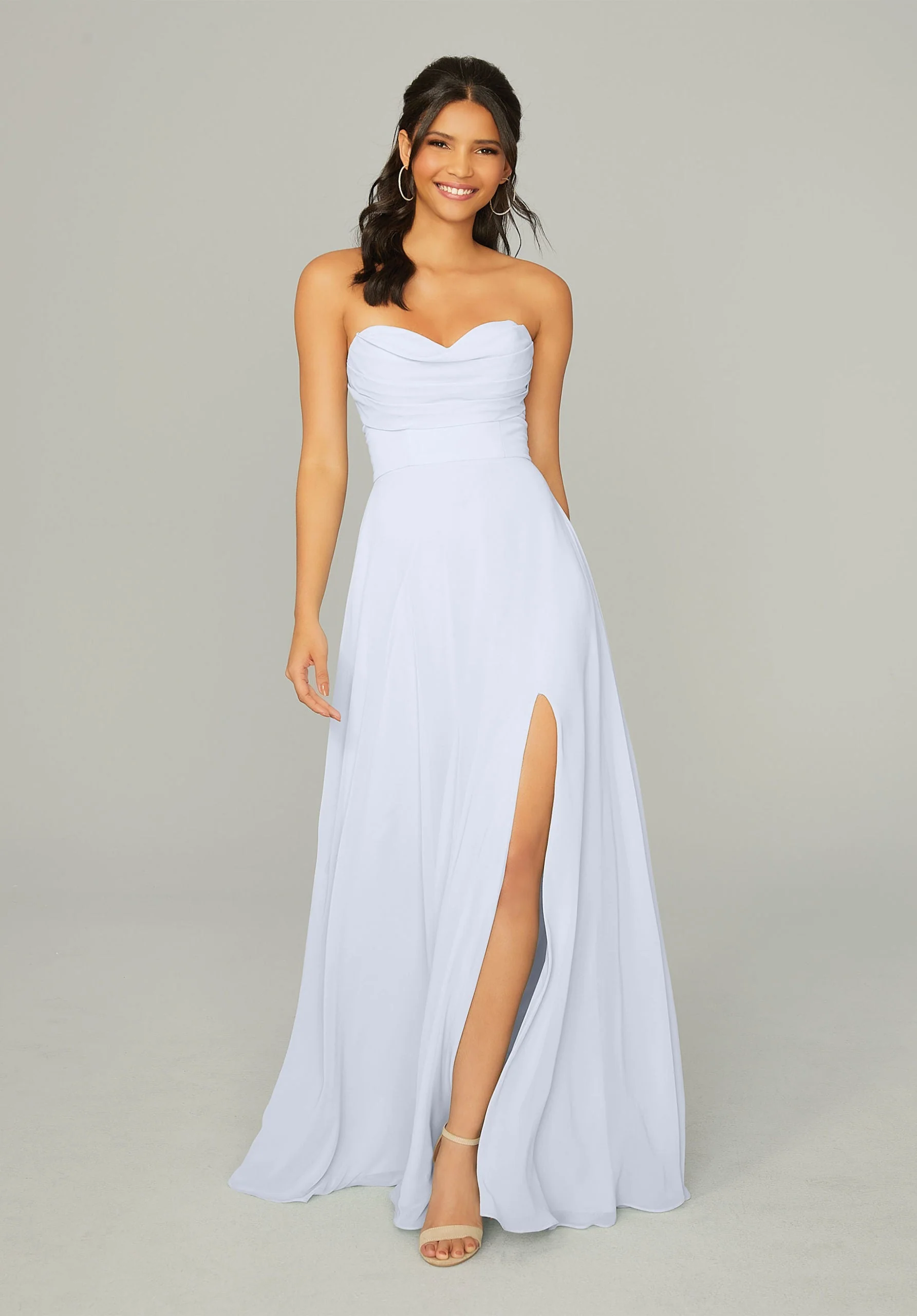 Draped Sweetheart Chiffon Bridesmaid Dress - Image 32