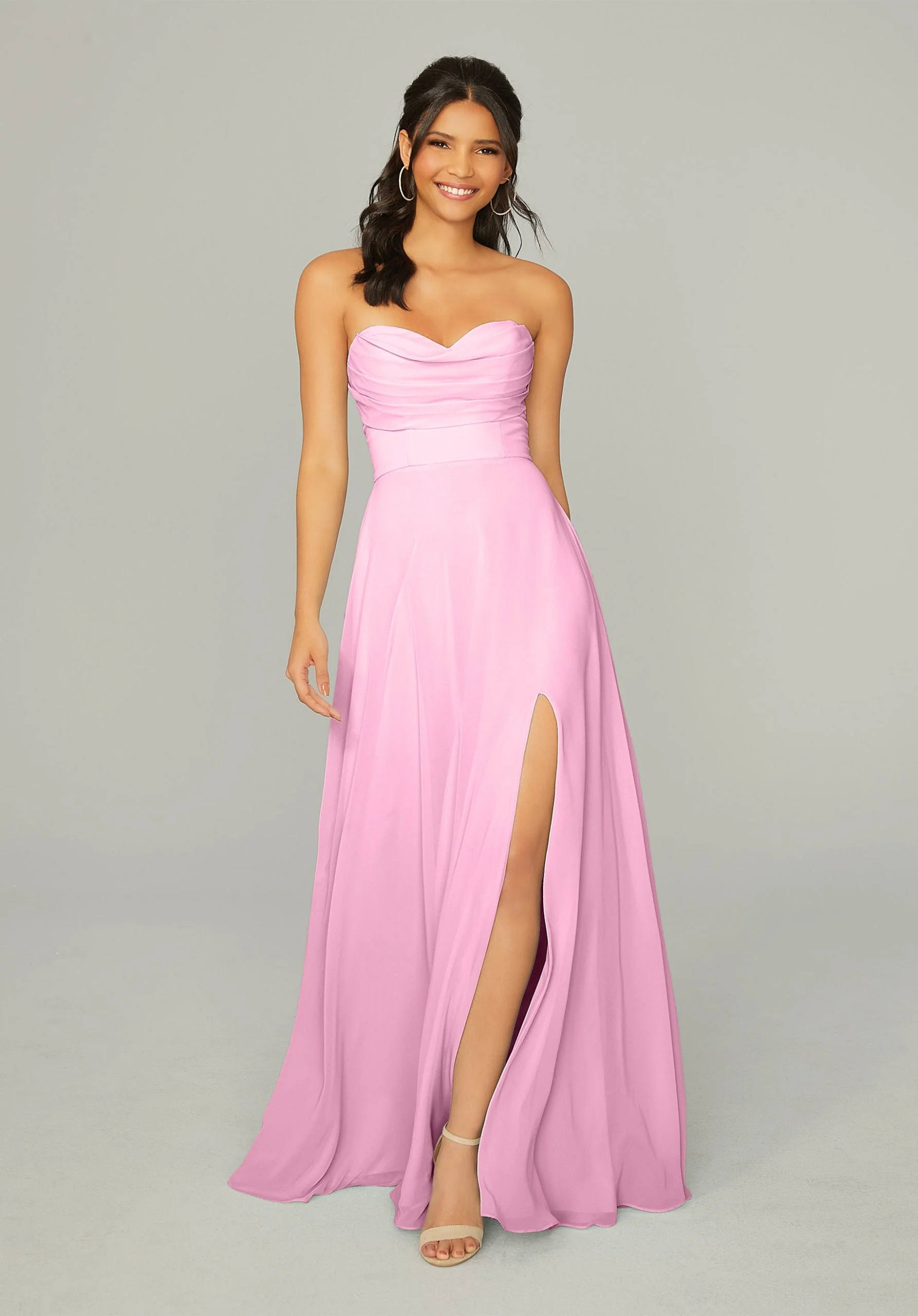 Draped Sweetheart Chiffon Bridesmaid Dress - Image 6