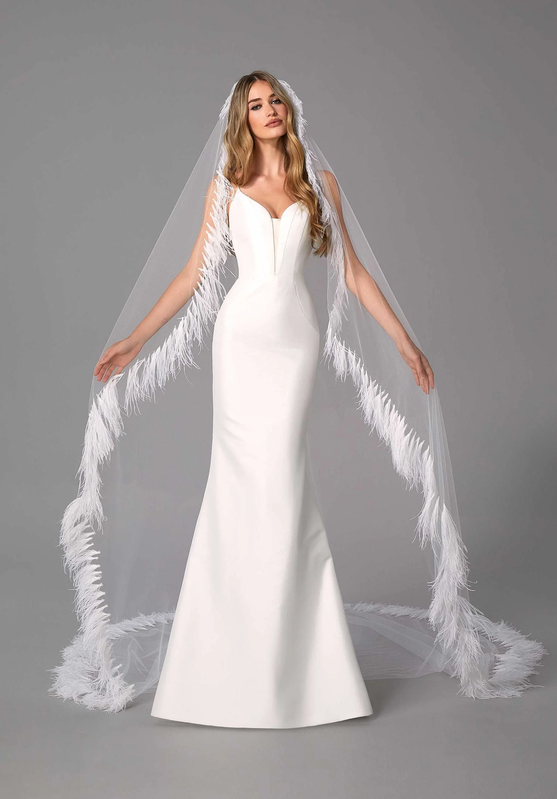Feather Edged Cathedral Length Veil