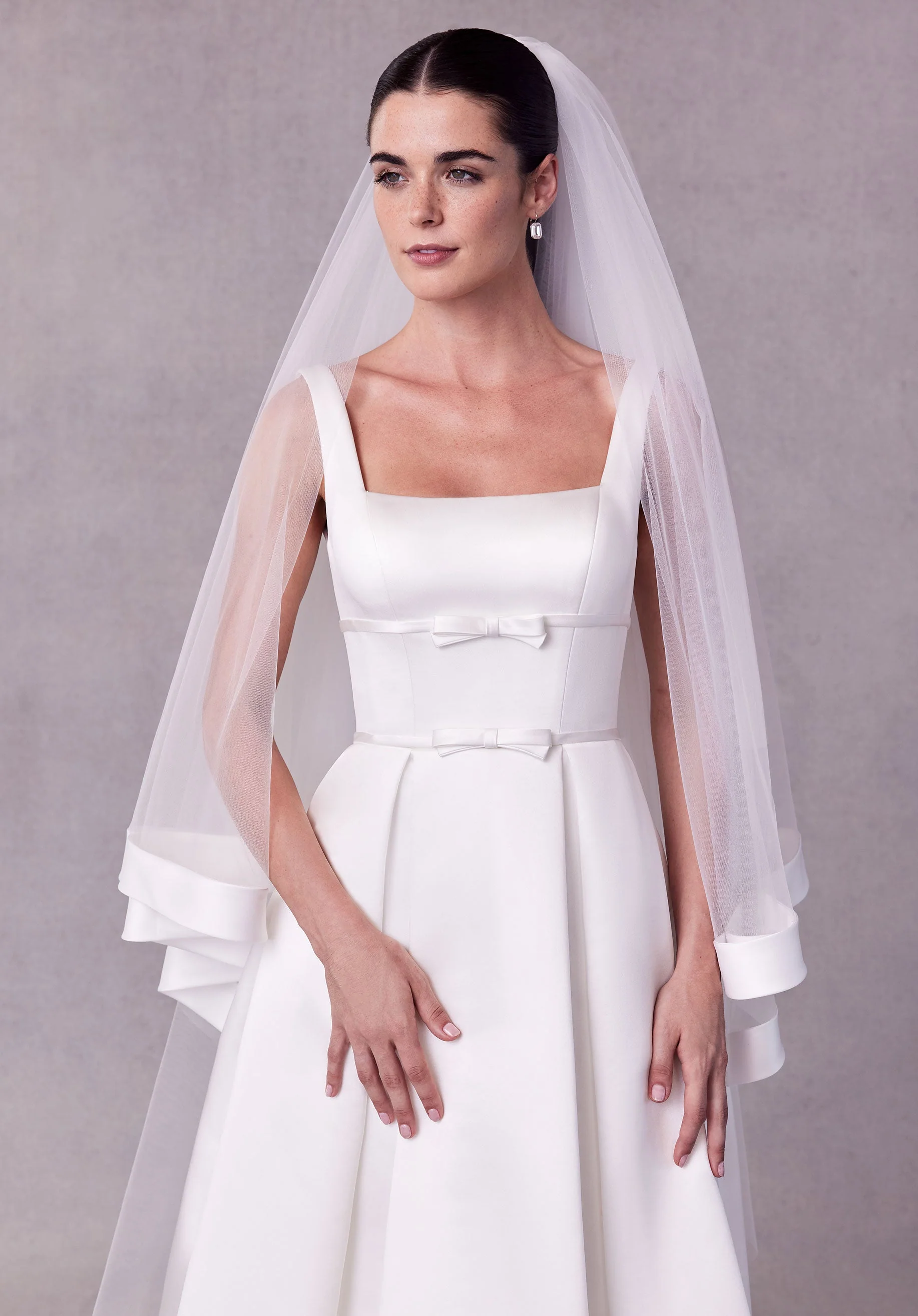 Cathedral Length Veil with Satin Edge - Image 4