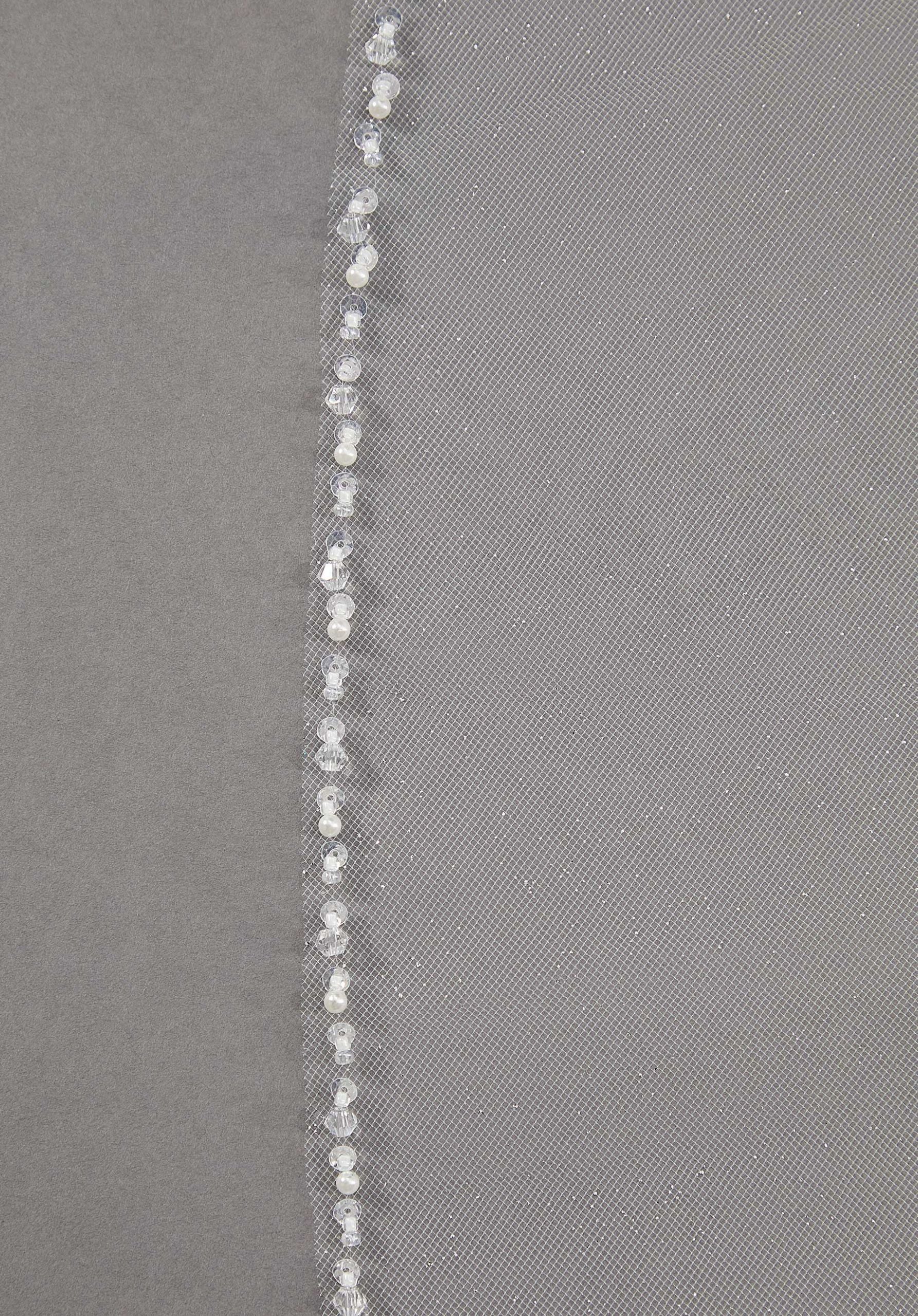 Fingertip Sparkle Veil with Crystals and Pearls - Image 2