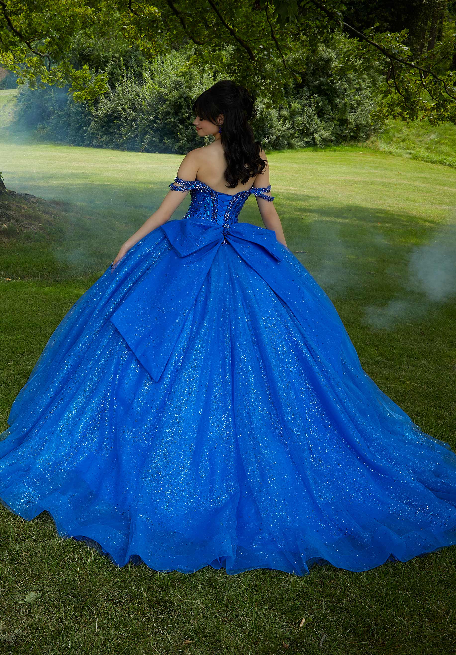 Jewel Beaded Corset Quinceañera Dress - Image 6