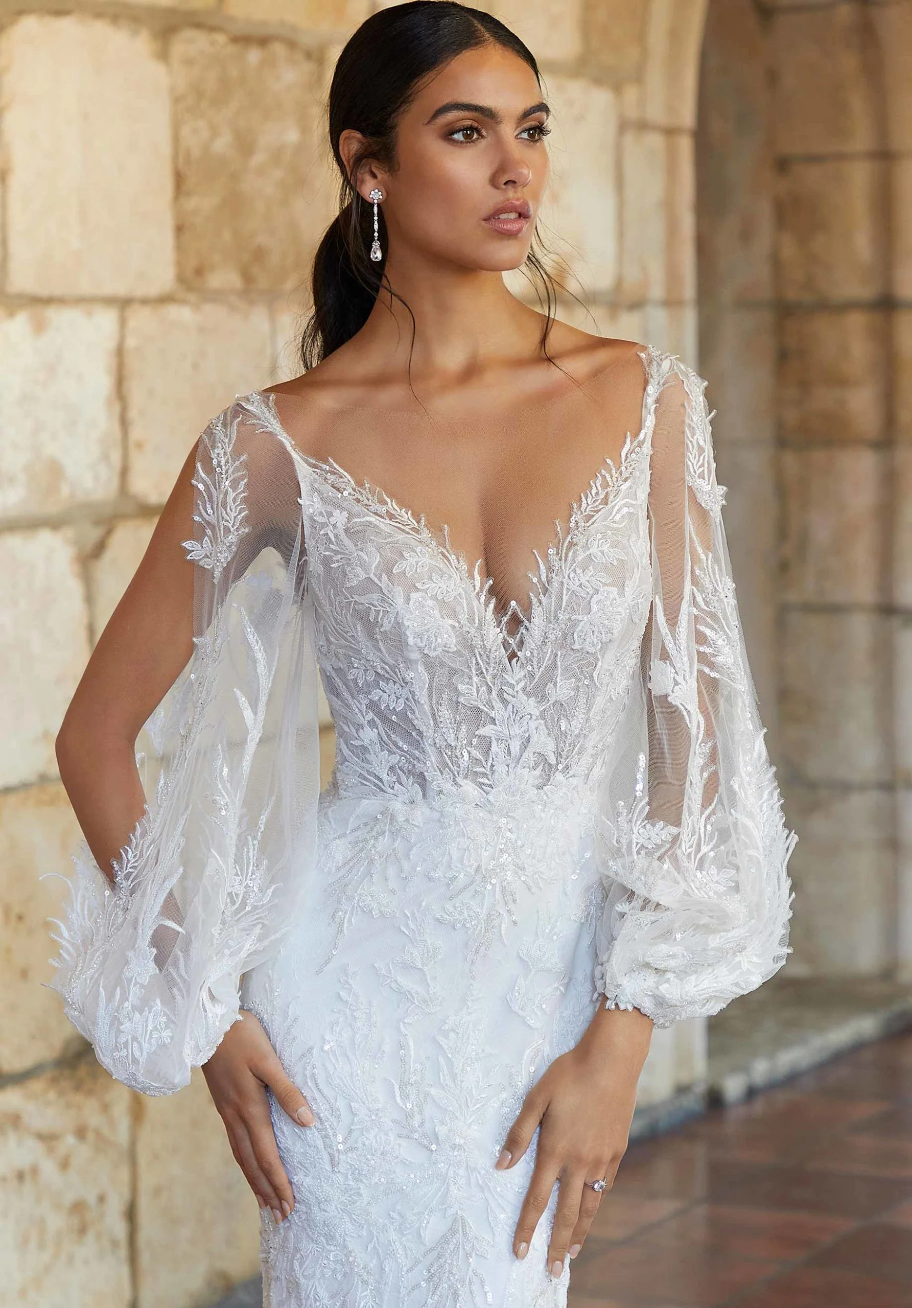 Long Bishop Sleeves with Slit