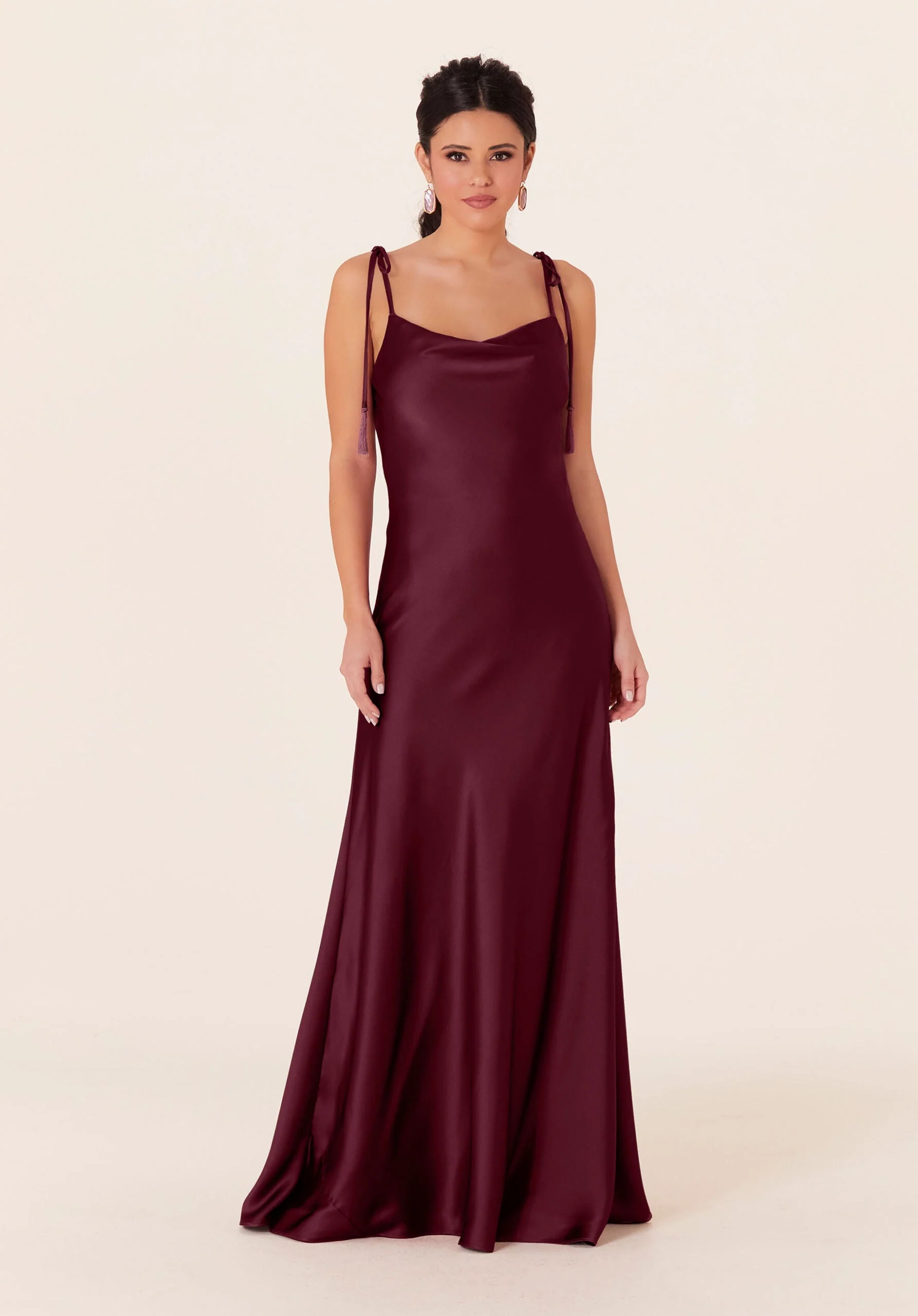 Luxe Satin A-line Bridesmaid Dress - Image 15