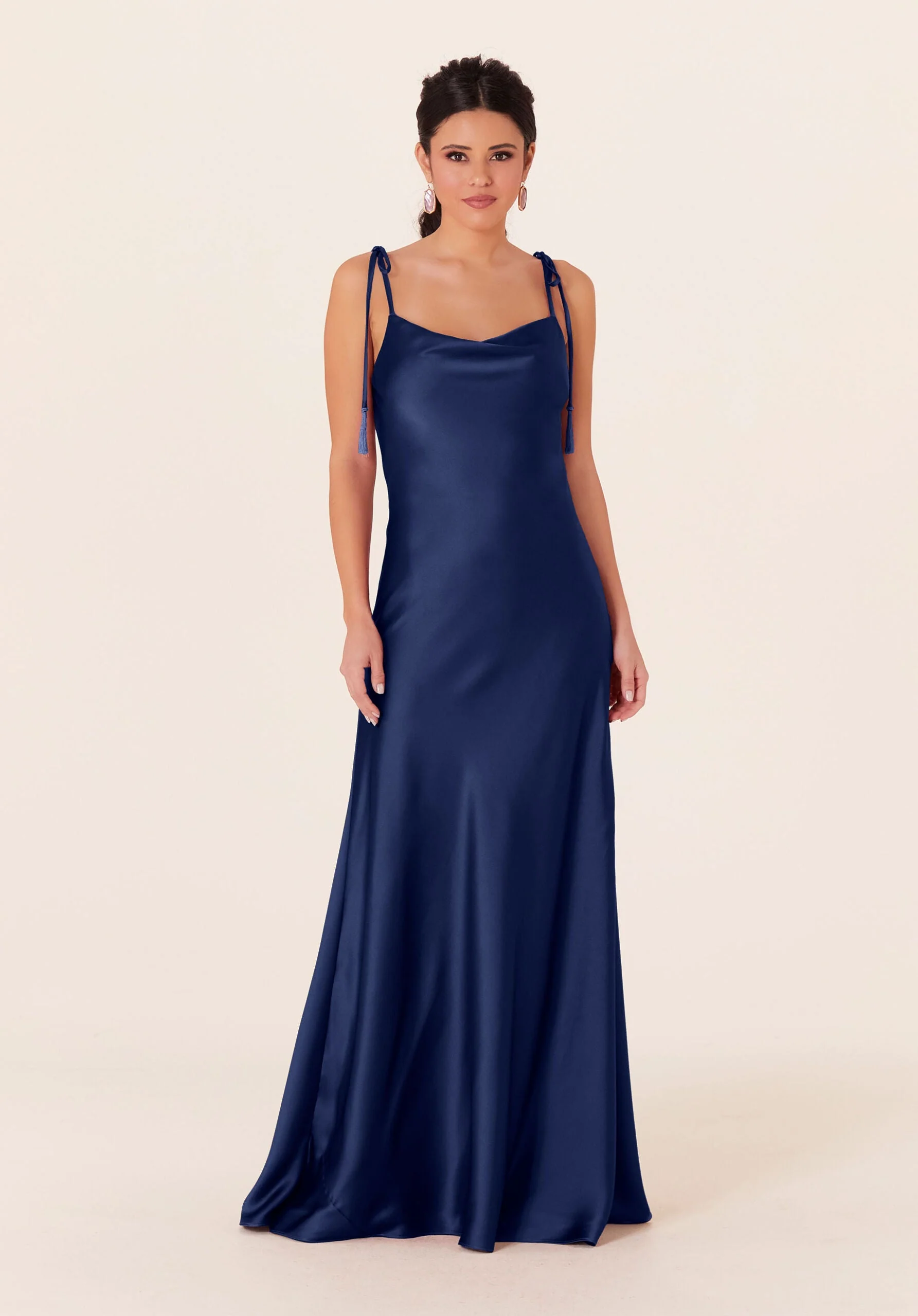 Luxe Satin A-line Bridesmaid Dress - Image 16