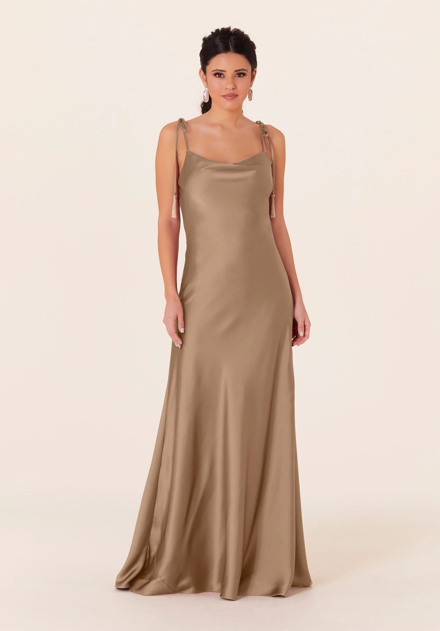 Luxe Satin A-line Bridesmaid Dress - Image 8