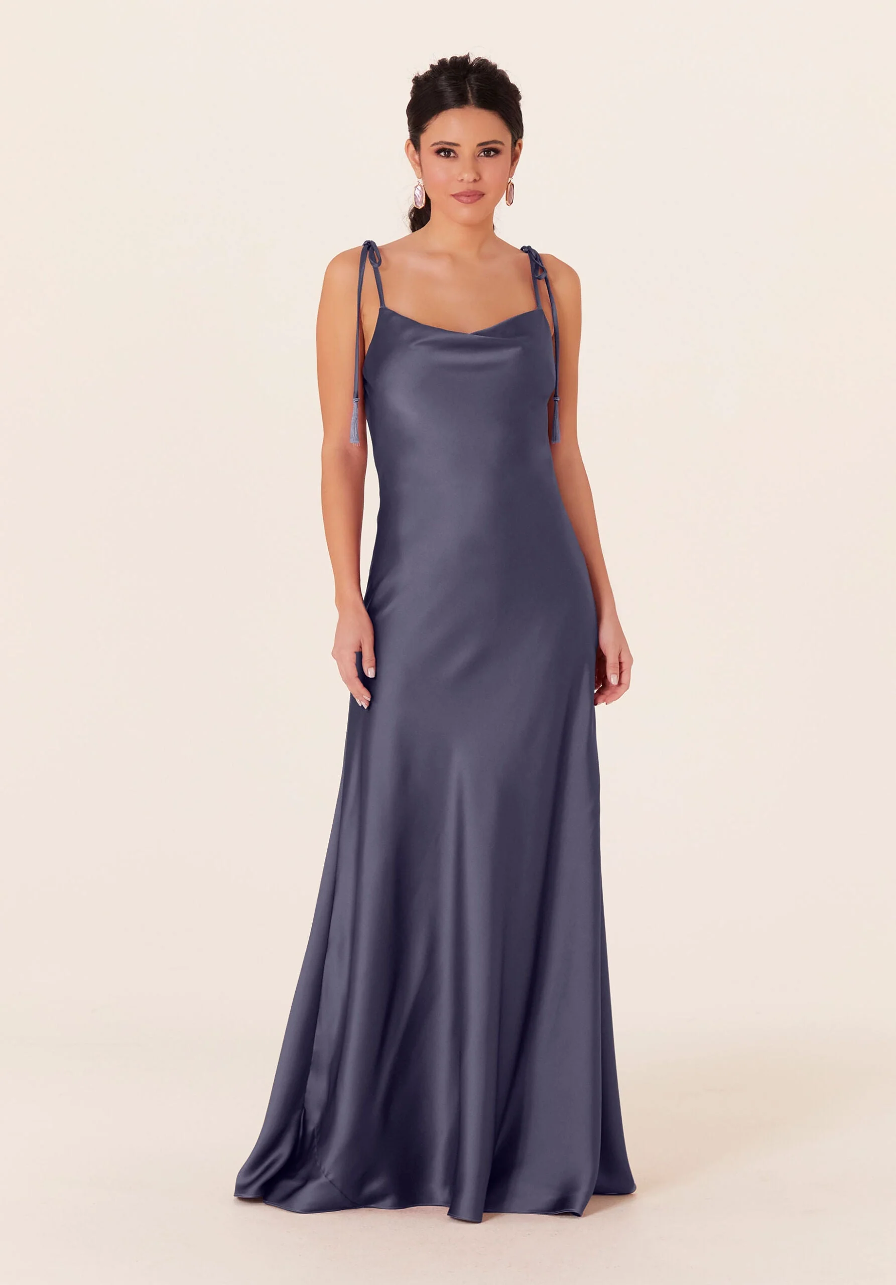 Luxe Satin A-line Bridesmaid Dress - Image 9