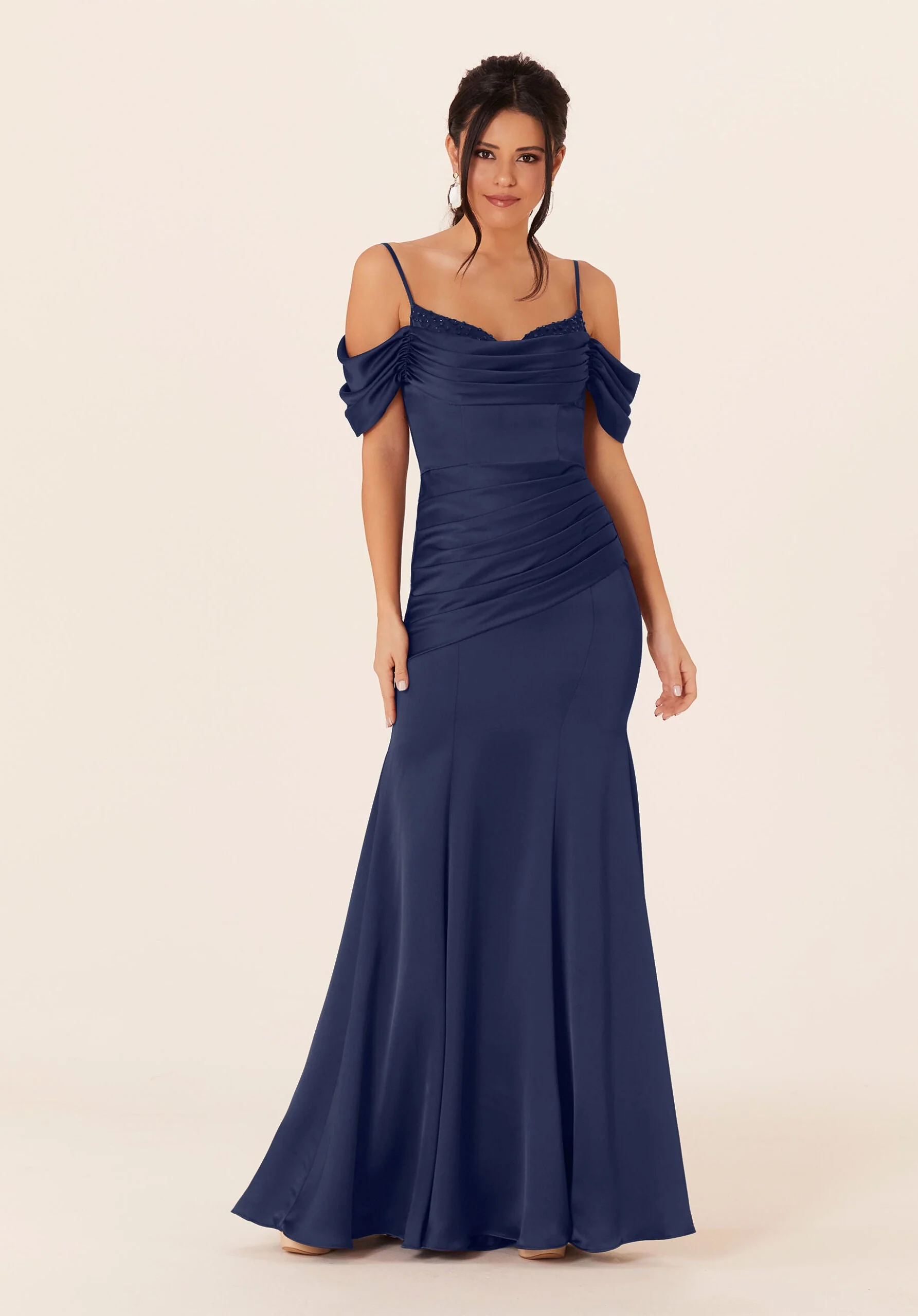 Luxe Satin Fit and Flare Bridesmaids Dress - Image 16