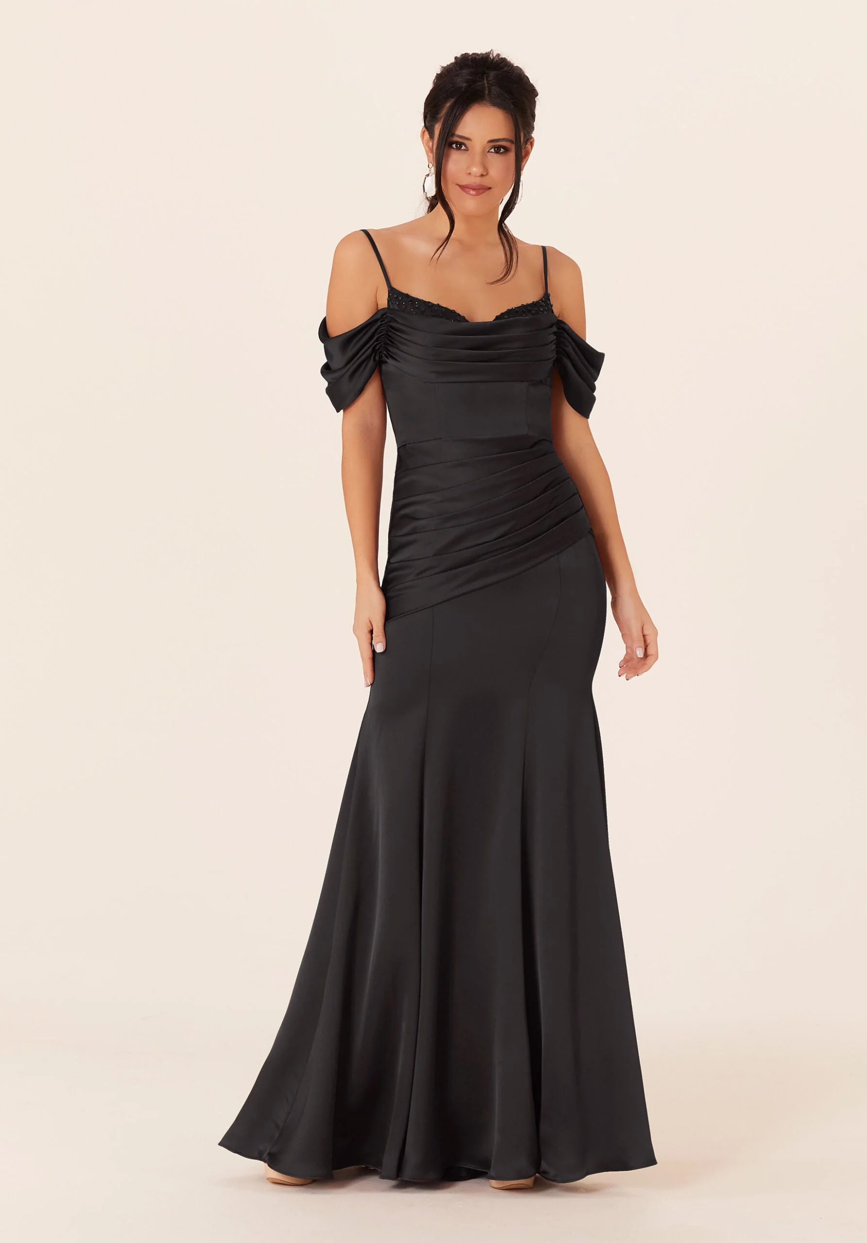 Luxe Satin Fit and Flare Bridesmaids Dress - Image 18
