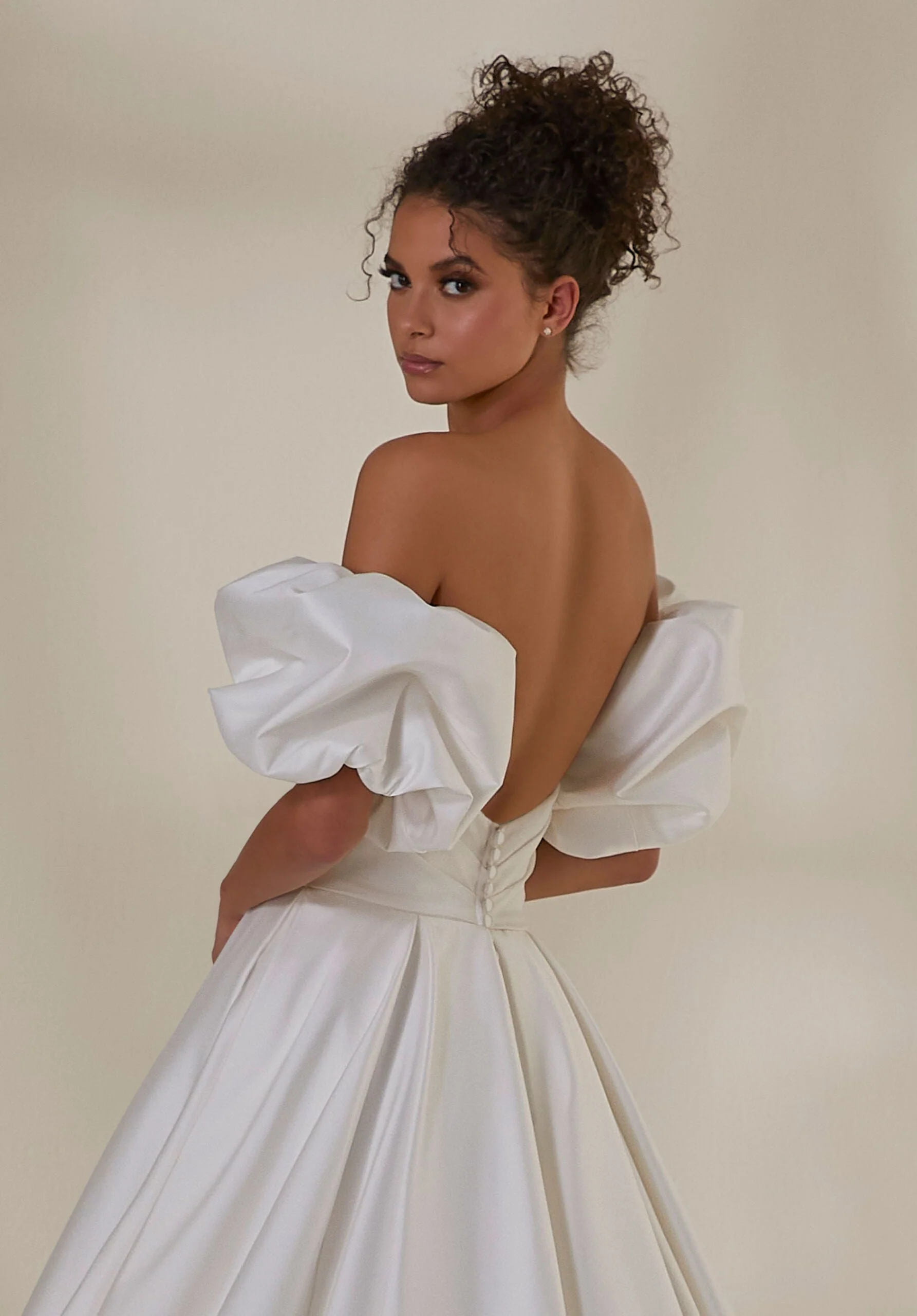 Off The Shoulder Pouf Sleeves - Image 2