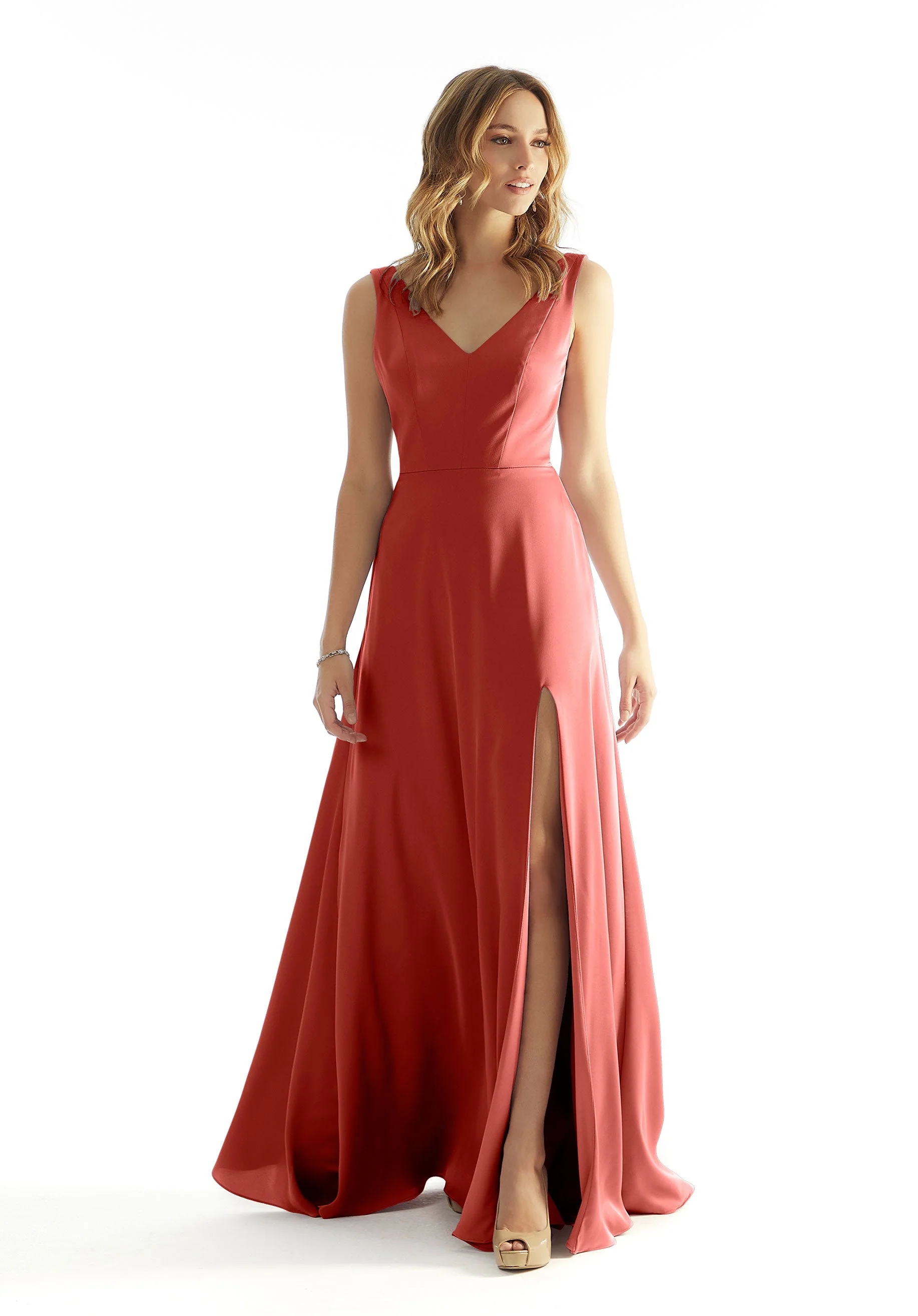Open Back Luxe Satin Bridesmaid Dress with Bow Detail - Image 14