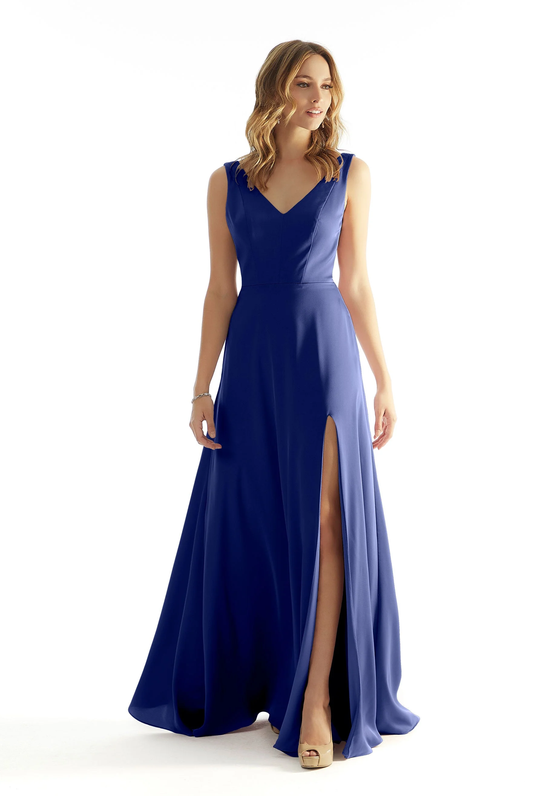 Open Back Luxe Satin Bridesmaid Dress with Bow Detail - Image 16
