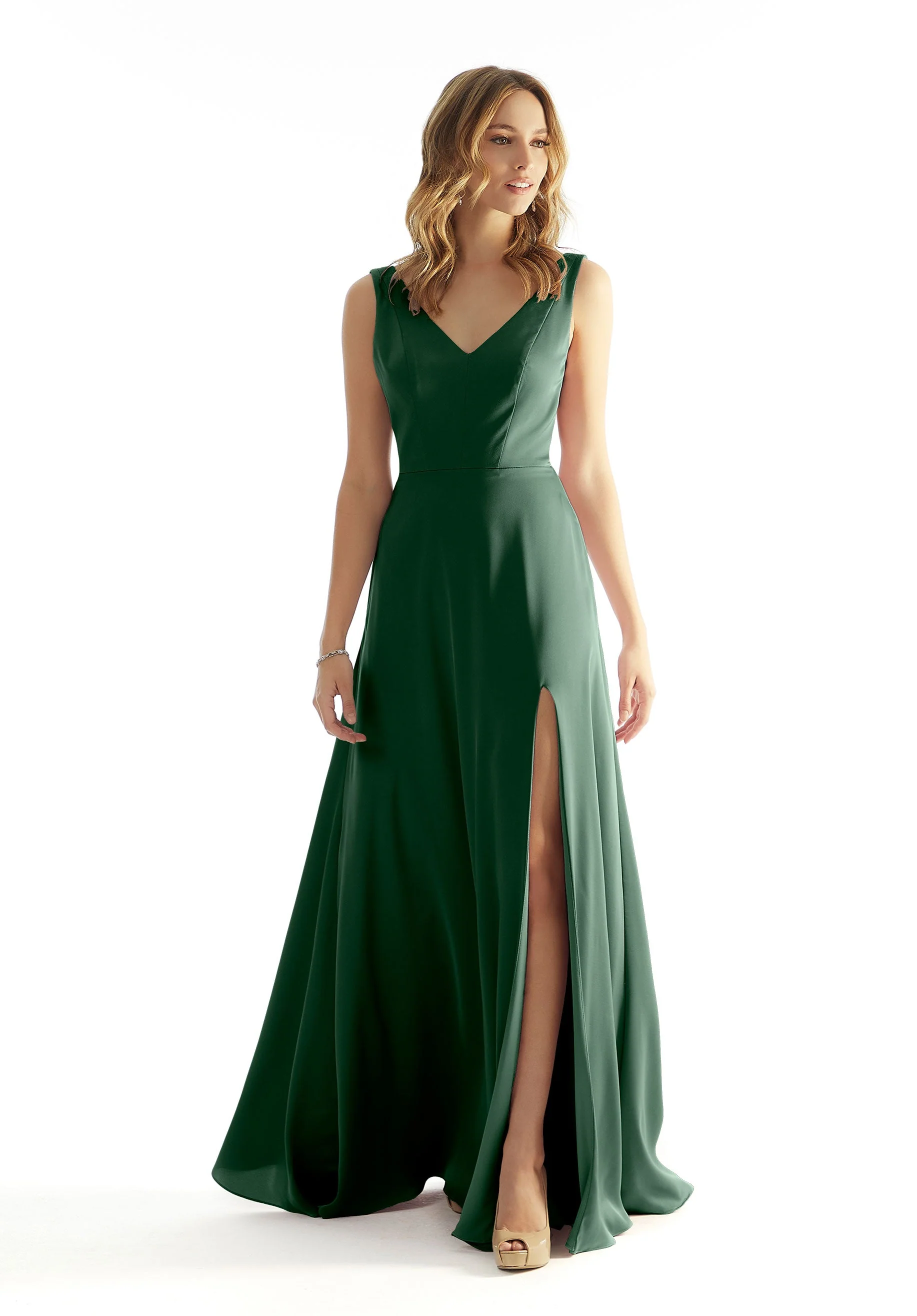 Open Back Luxe Satin Bridesmaid Dress with Bow Detail - Image 17