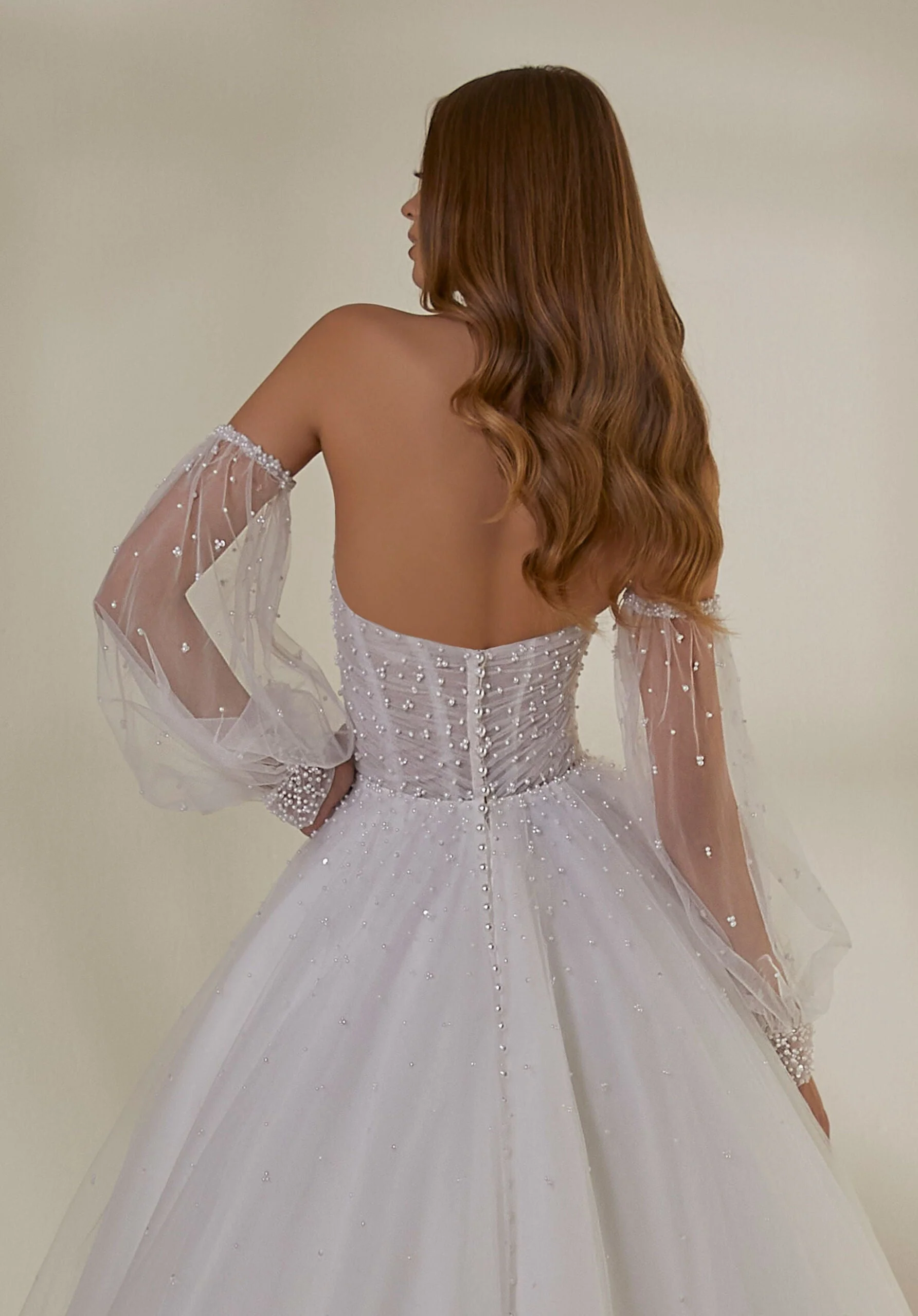 Pearl Beaded Bishop Long Sleeves - Image 2