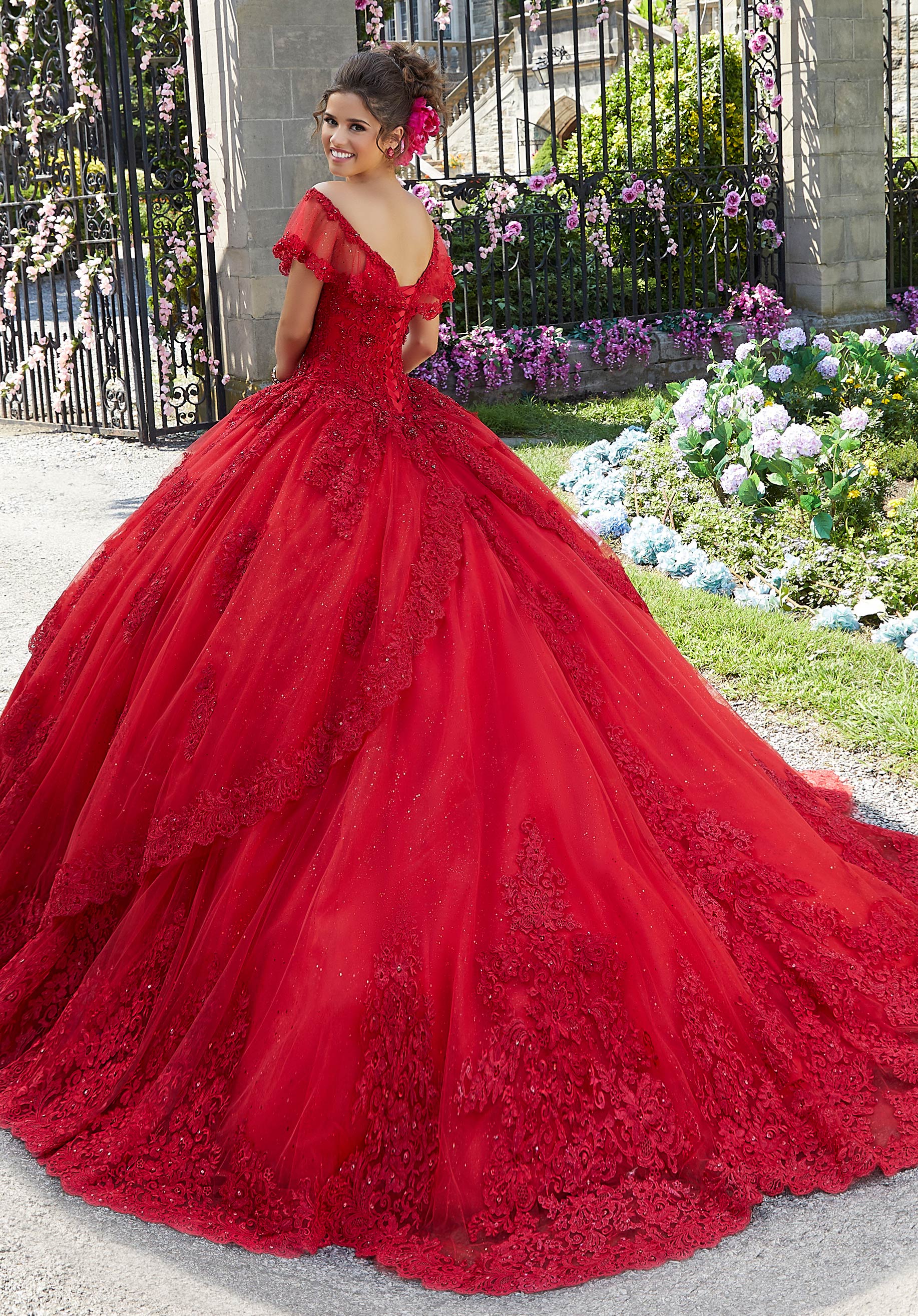 Princess Tulle and Glitter Tulle Quinceañera Dress - Image 4