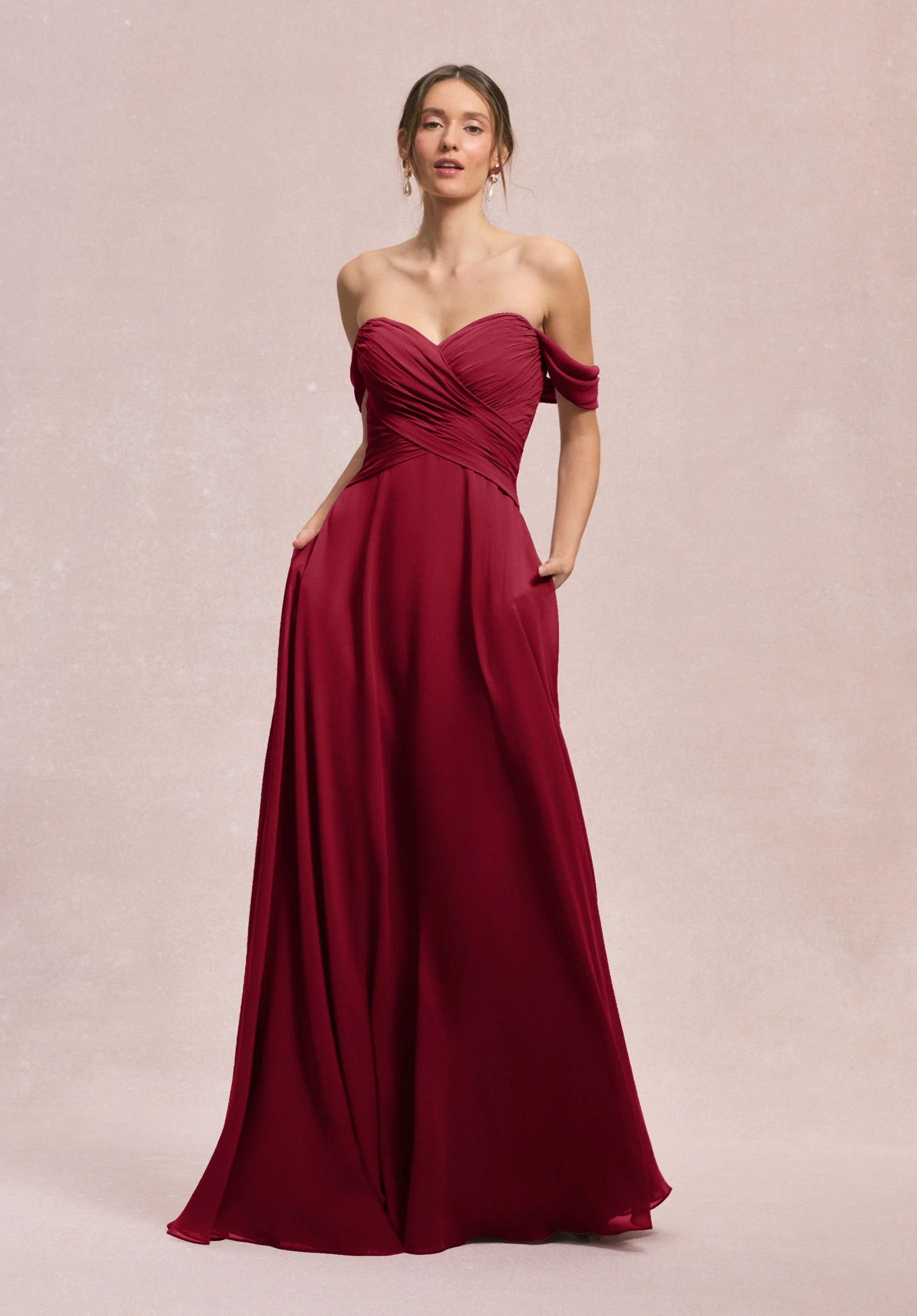 Ruched Sweetheart A-line Bridesmaid Dress - Image 23